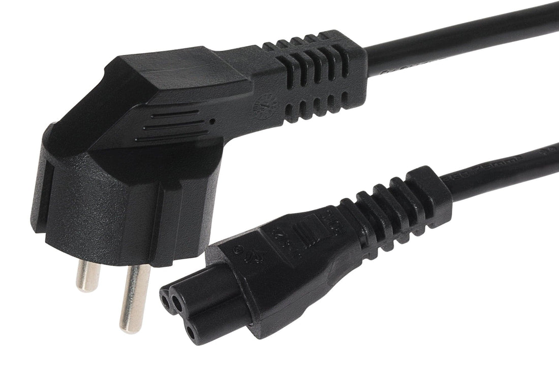 Maplin IEC C5 3pin Plug Female to EU Schuko Plug Power Supply Cable - 2m