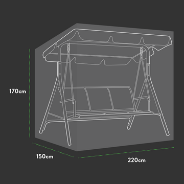 Premium 3 Seater Hammock Cover - 220 X 150 X 170 (H) cm
