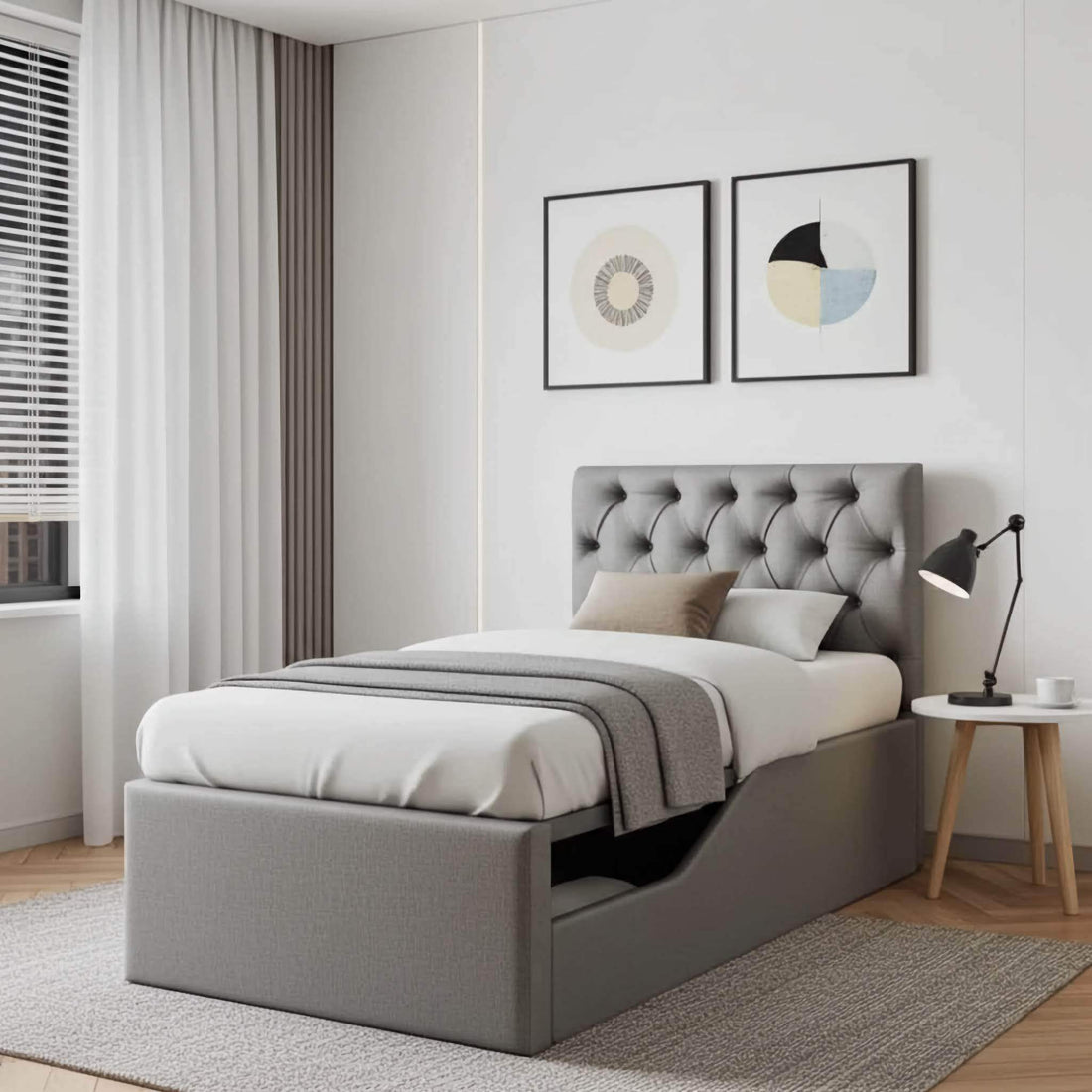 Carlos Kids Ottoman Bed With Safety Rail