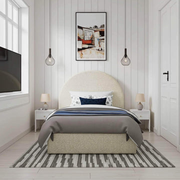 The Little Arc Ottoman Bed Frame: Stylish Storage