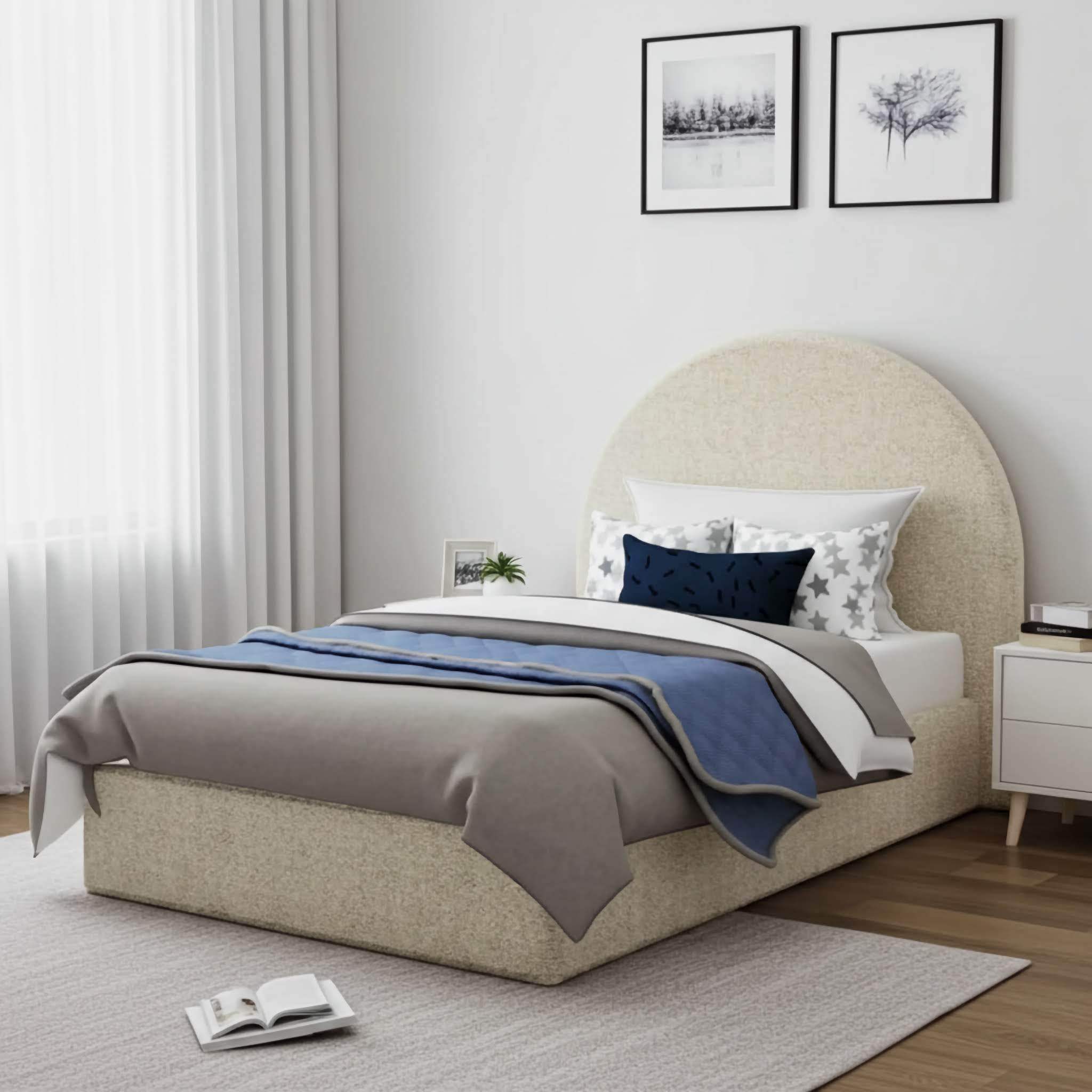 The Little Arc Ottoman Bed Frame: Stylish Storage