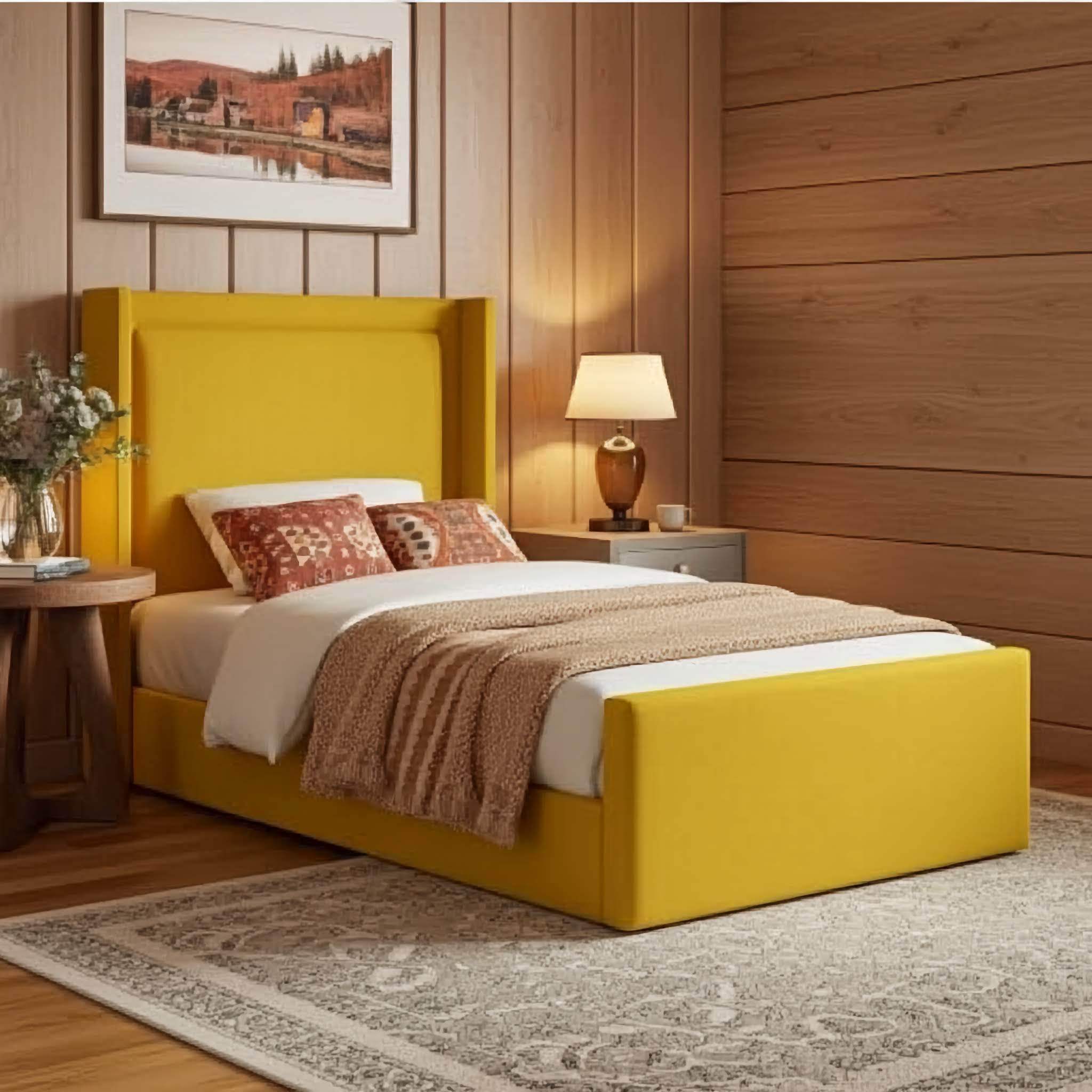 Jorge End Lift Ottoman Bed Frame – Safe, Stylish & Space-Saving