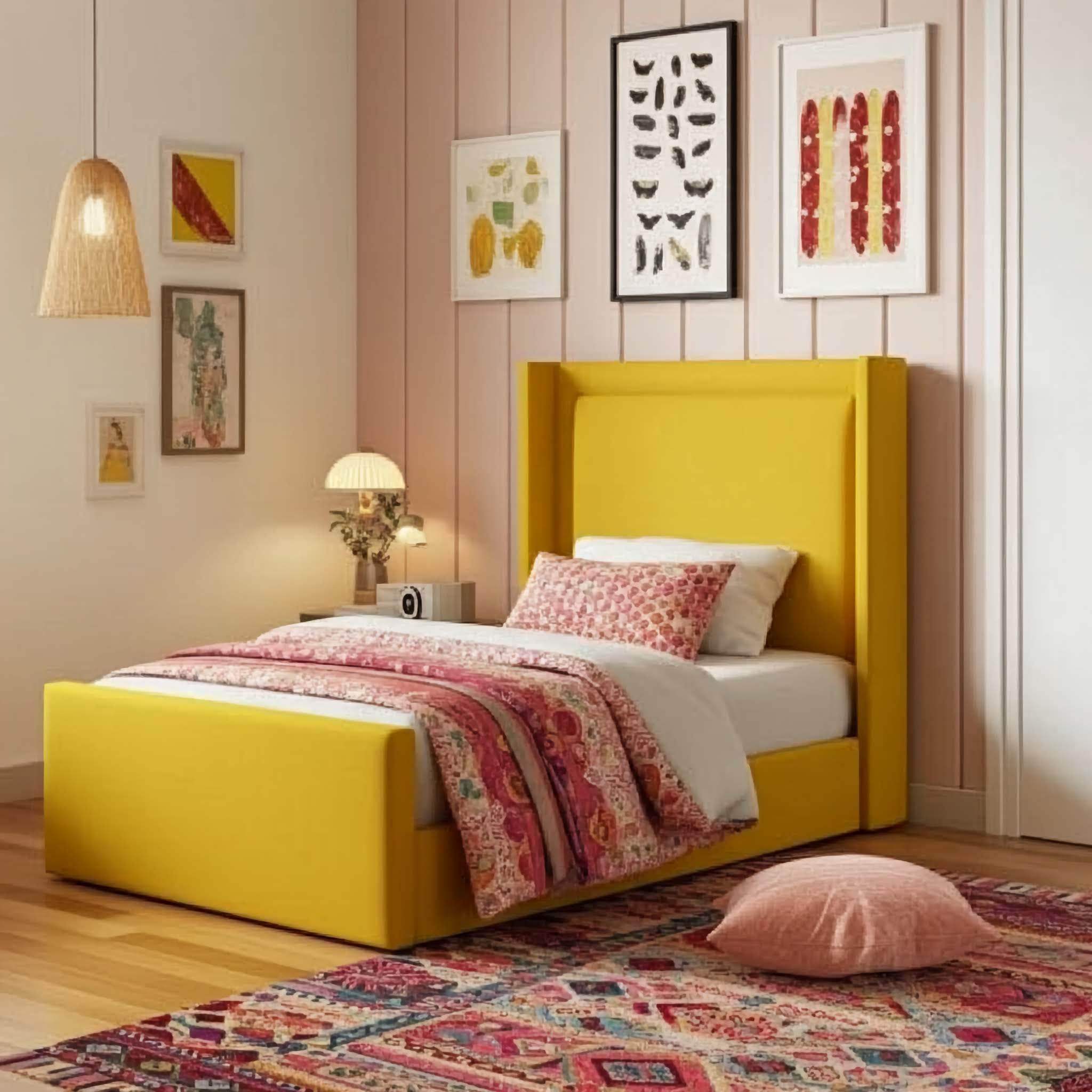 Jorge End Lift Ottoman Bed Frame – Safe, Stylish & Space-Saving