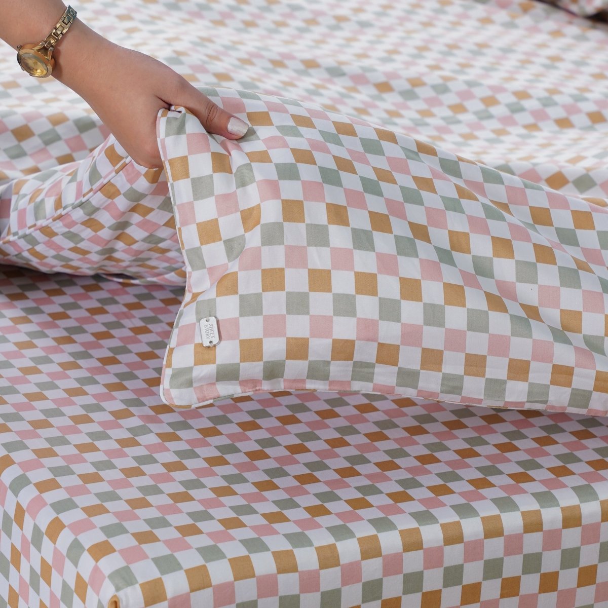 Ella Cotton - Gems Checkerboard Duvet Cover