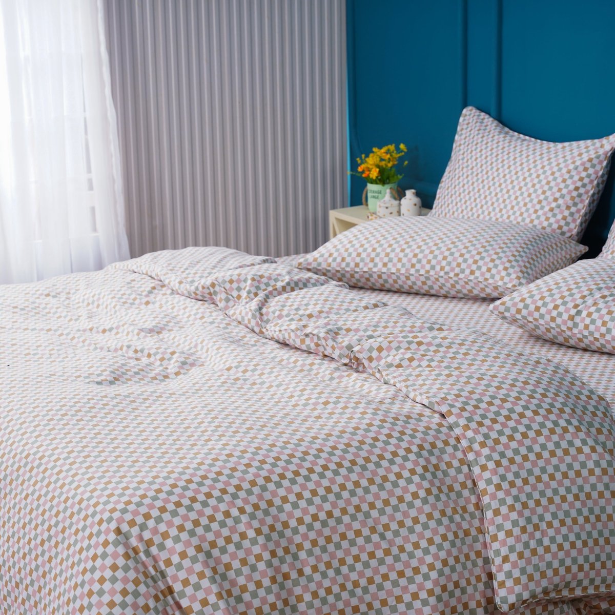Ella Cotton - Gems Checkerboard Duvet Cover