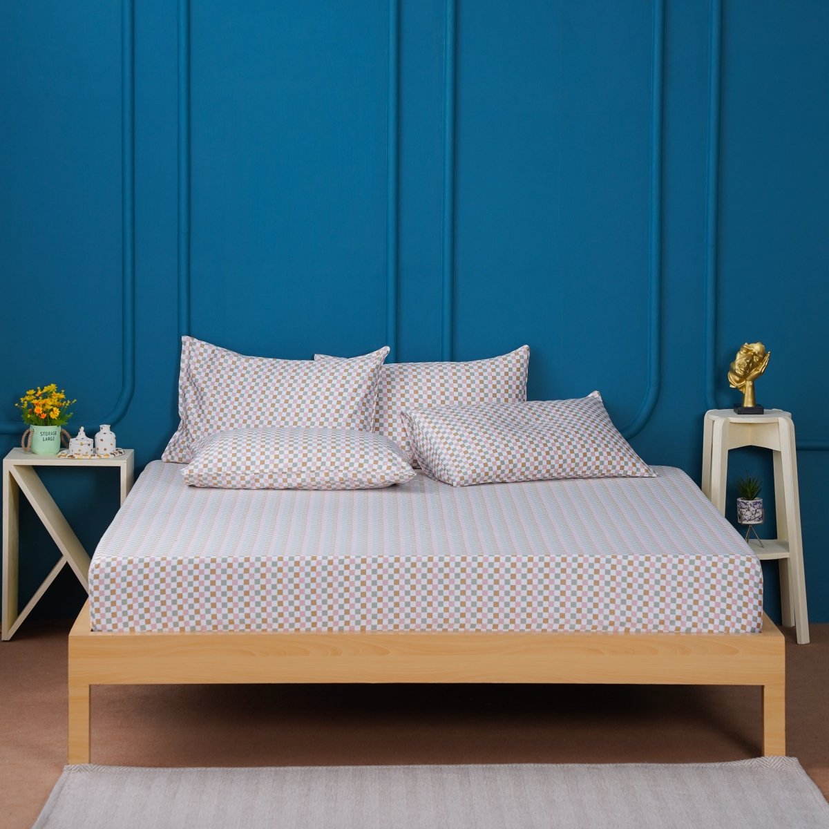 Ella Cotton - Gems Checkerboard Fitted Sheet