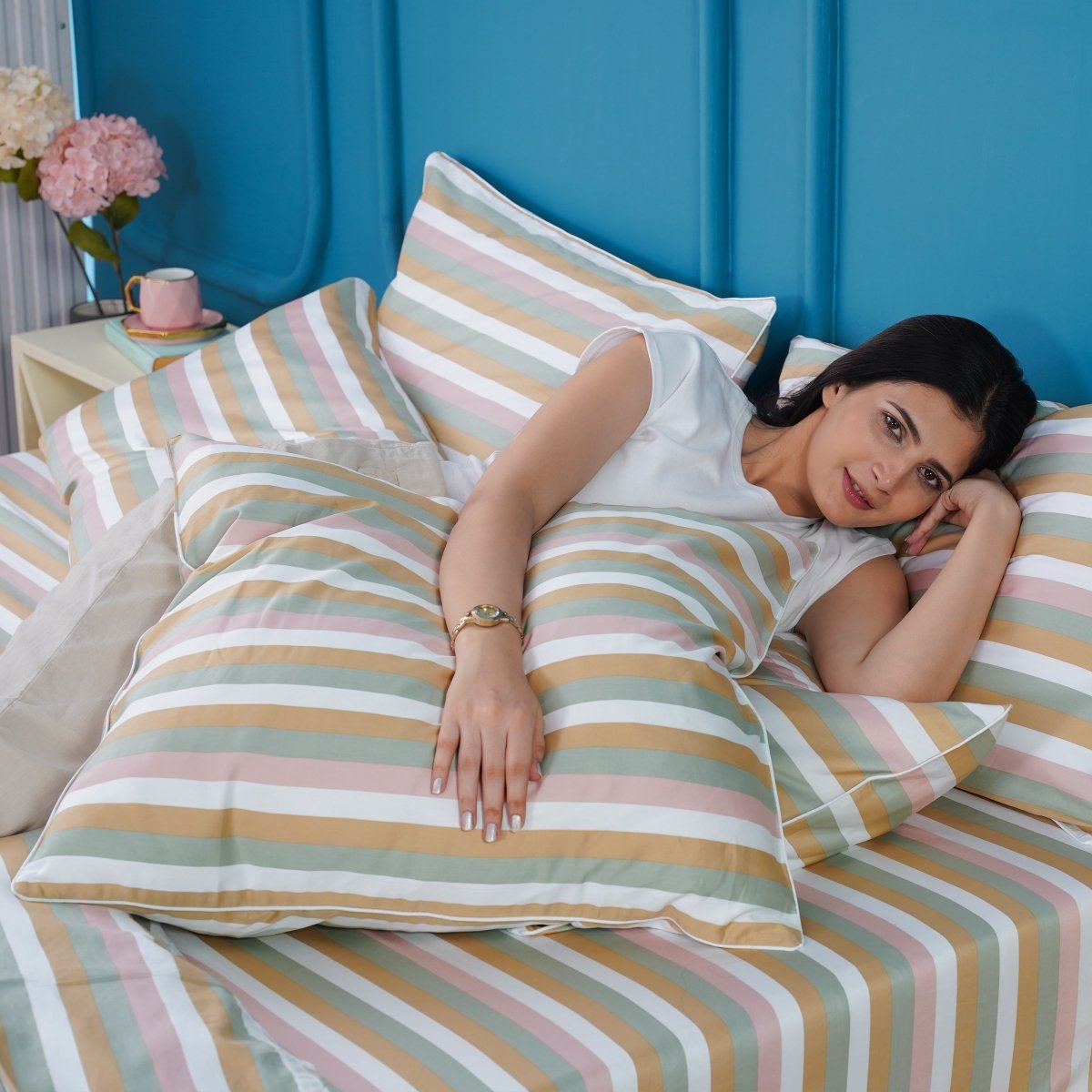 Ella Cotton - Serene Stripe Pillowcases Pair