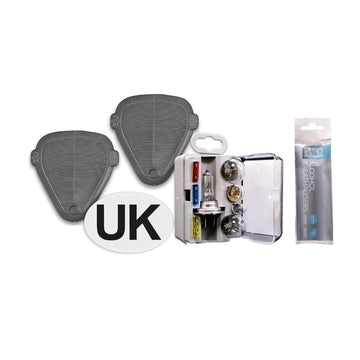 European France Driving Kit – UK Stickers, Beam Deflectors, Breathalysers & Bulb Kit