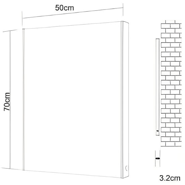 Weeton Reversible Mirror w/ LED Side Lights - 700 x 500mm
