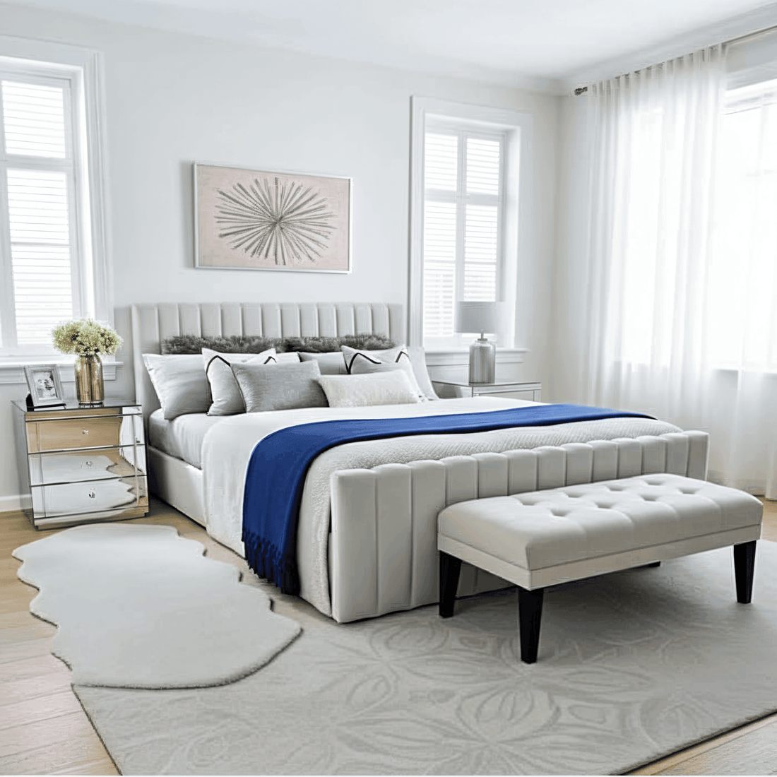 Francis Italian Modern Chesterfield Bed Frame