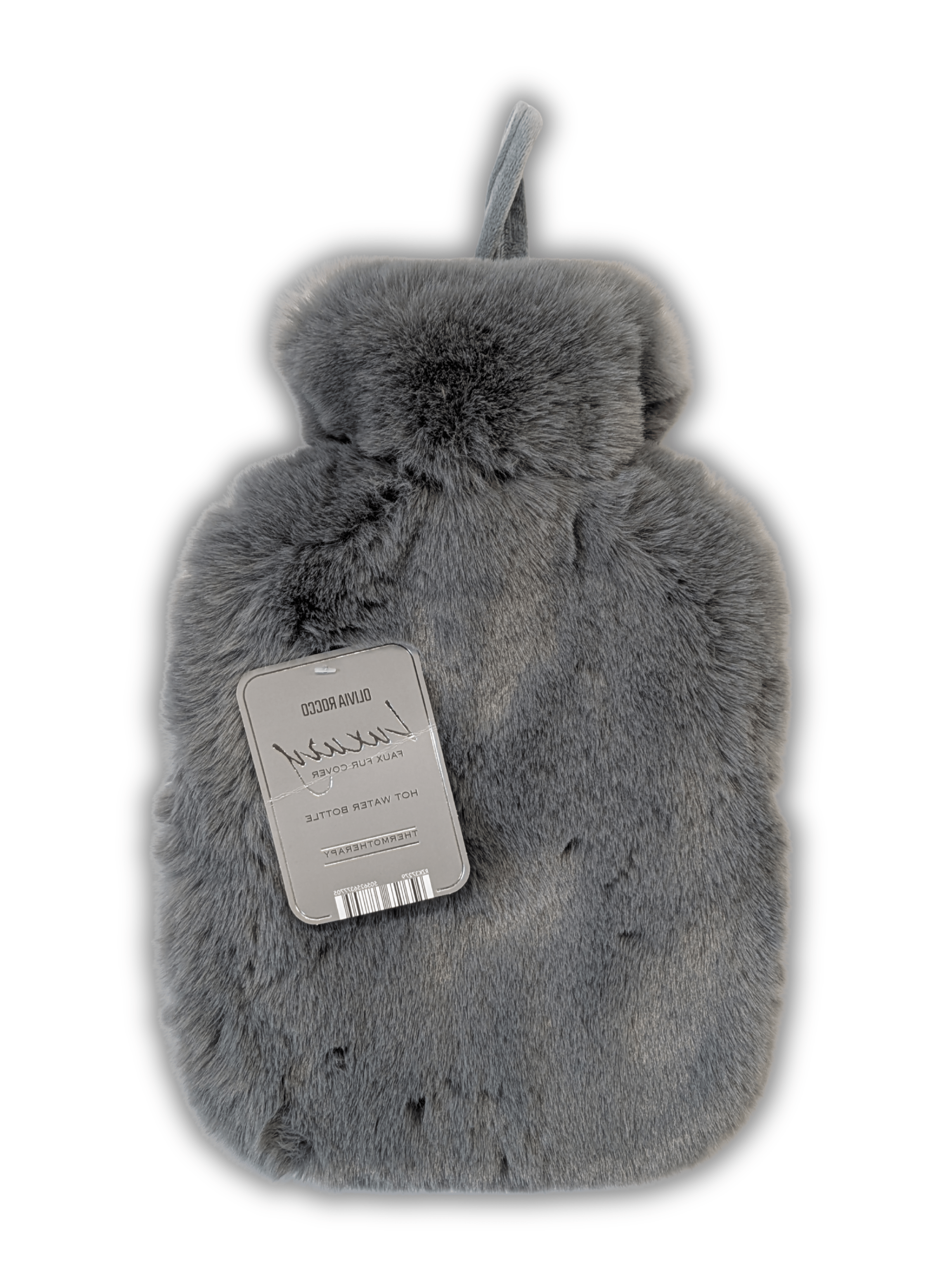 Faux Fur Super Soft Covered 2 Litre Luxury Hot Water Bottle for Thermotherapy Durable Natural Rubber UK Safe Tested for Winter Warmth Ideal Gift for Adults Kids by OLIVIA ROCCO