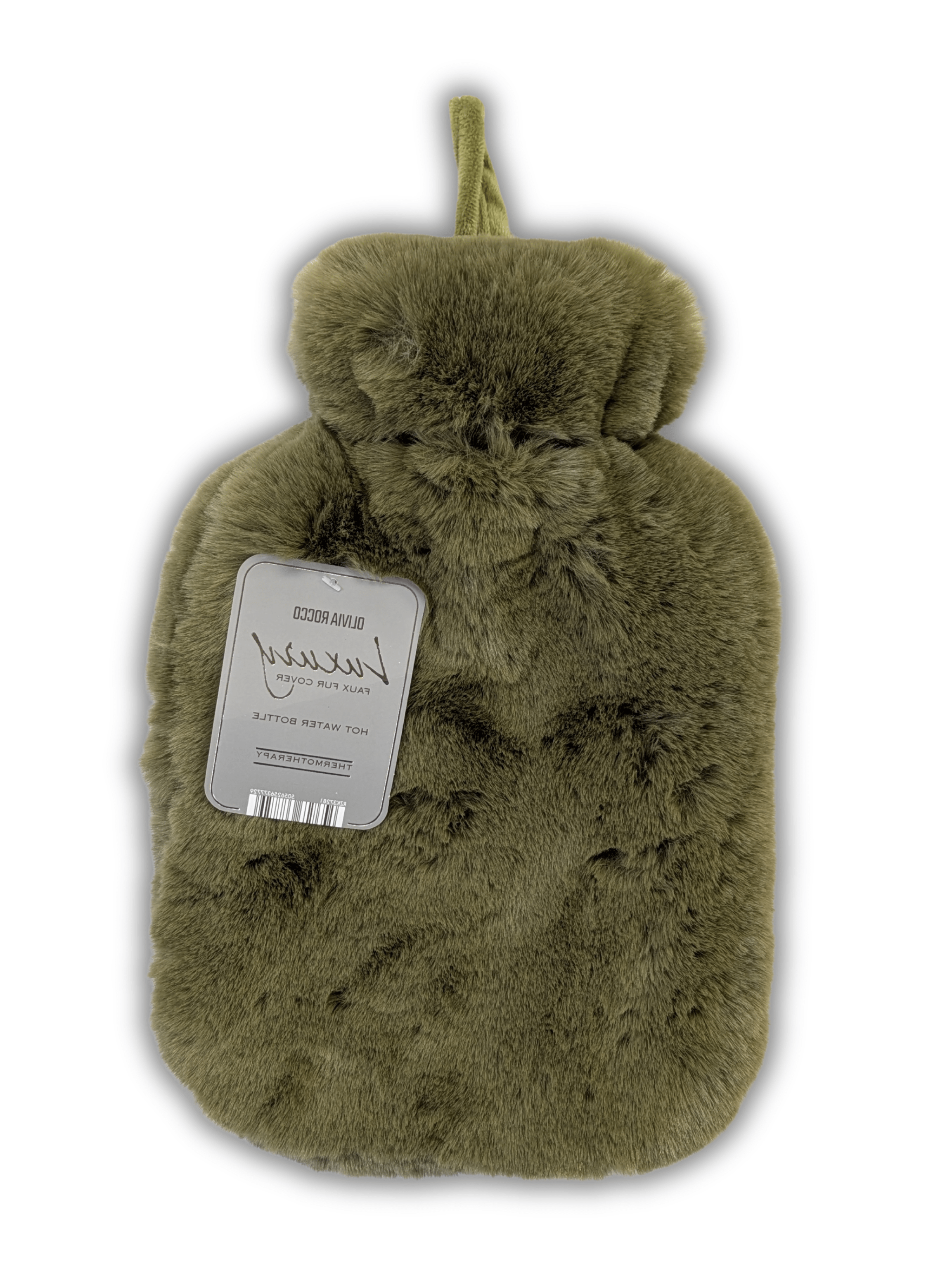 Faux Fur Super Soft Covered 2 Litre Luxury Hot Water Bottle for Thermotherapy Durable Natural Rubber UK Safe Tested for Winter Warmth Ideal Gift for Adults Kids by OLIVIA ROCCO