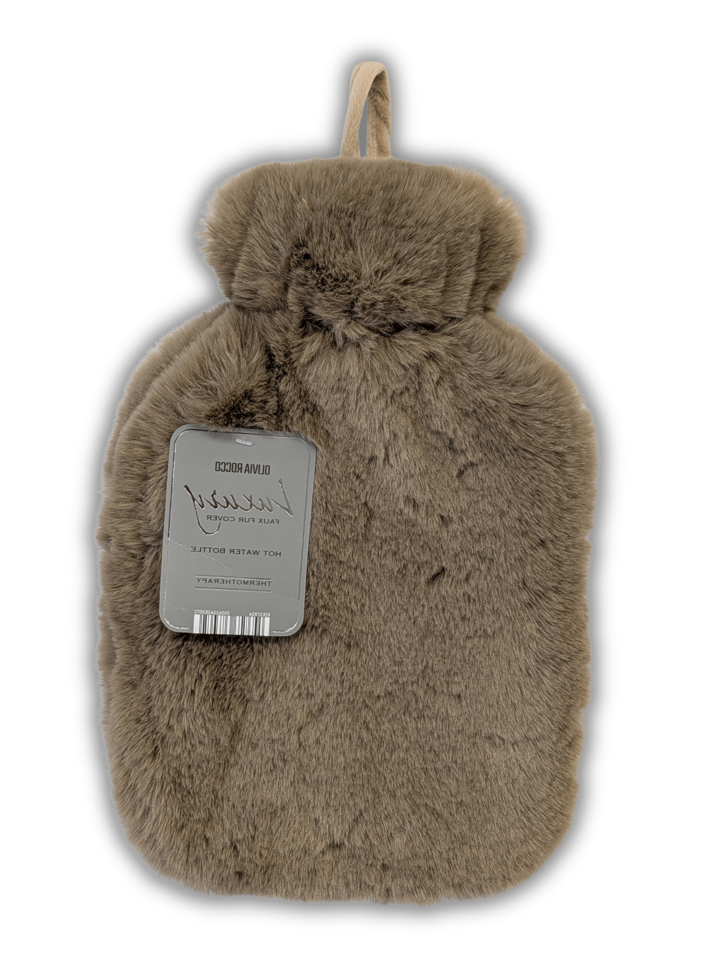 Faux Fur Super Soft Covered 2 Litre Luxury Hot Water Bottle for Thermotherapy Durable Natural Rubber UK Safe Tested for Winter Warmth Ideal Gift for Adults Kids by OLIVIA ROCCO
