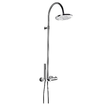 Fusion Chrome Thermostatic Shower Column w/ Diverter and Shower Head