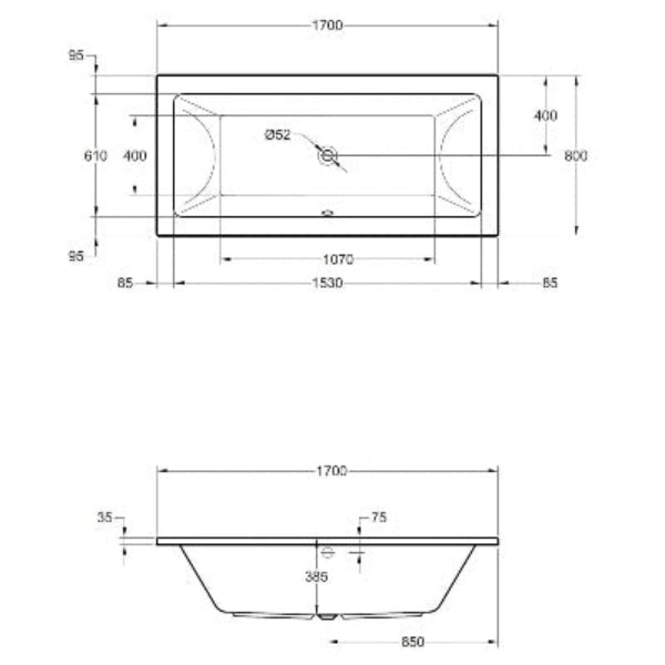 Carrera Double Ended Bath - All Sizes