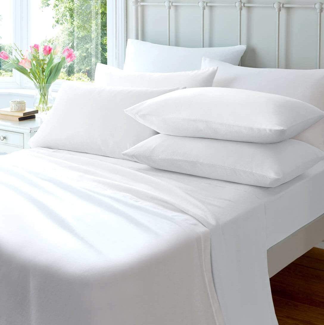 Flannelette Super Soft Luxurious 100% Cotton Brushed Flat Sheet OEKO-TEX Certified Premium Quality Bedding in Various Sizes and Colours by OLIVIA ROCCO
