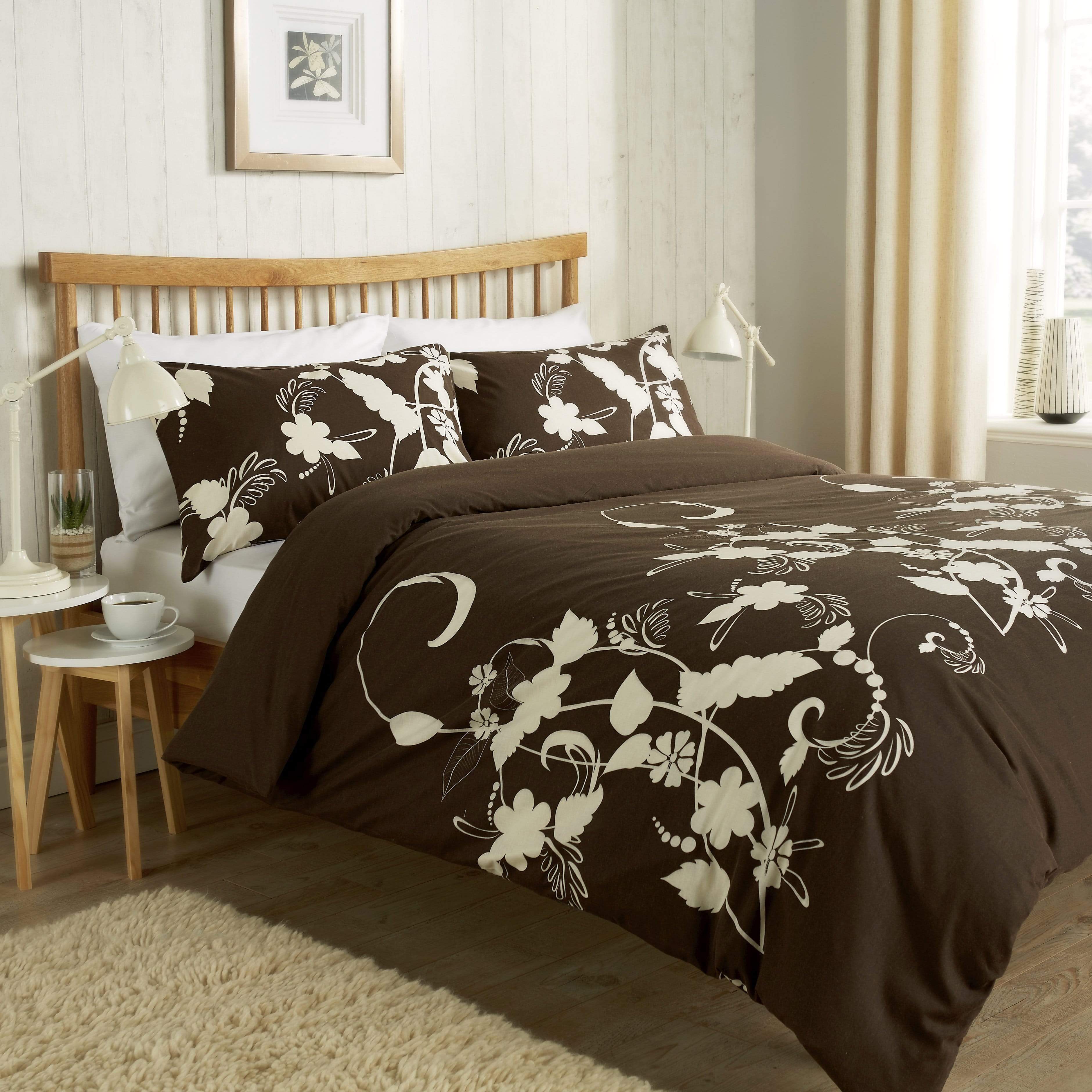 Floral Trail Duvet Set Luxurious Cotton Rich Soft Bedding with Elegant Botanical Design in Single Double King and Super King Sizes OEKO-TEX Certified by OLIVIA ROCCO