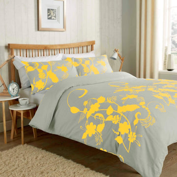 Floral Trail Duvet Set Luxurious Cotton Rich Soft Bedding with Elegant Botanical Design in Single Double King and Super King Sizes OEKO-TEX Certified by OLIVIA ROCCO