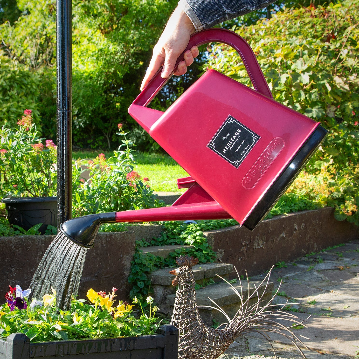 Heritage Watering Can with Rose 1 Gallon (5L) / 2 Gallon (10L)