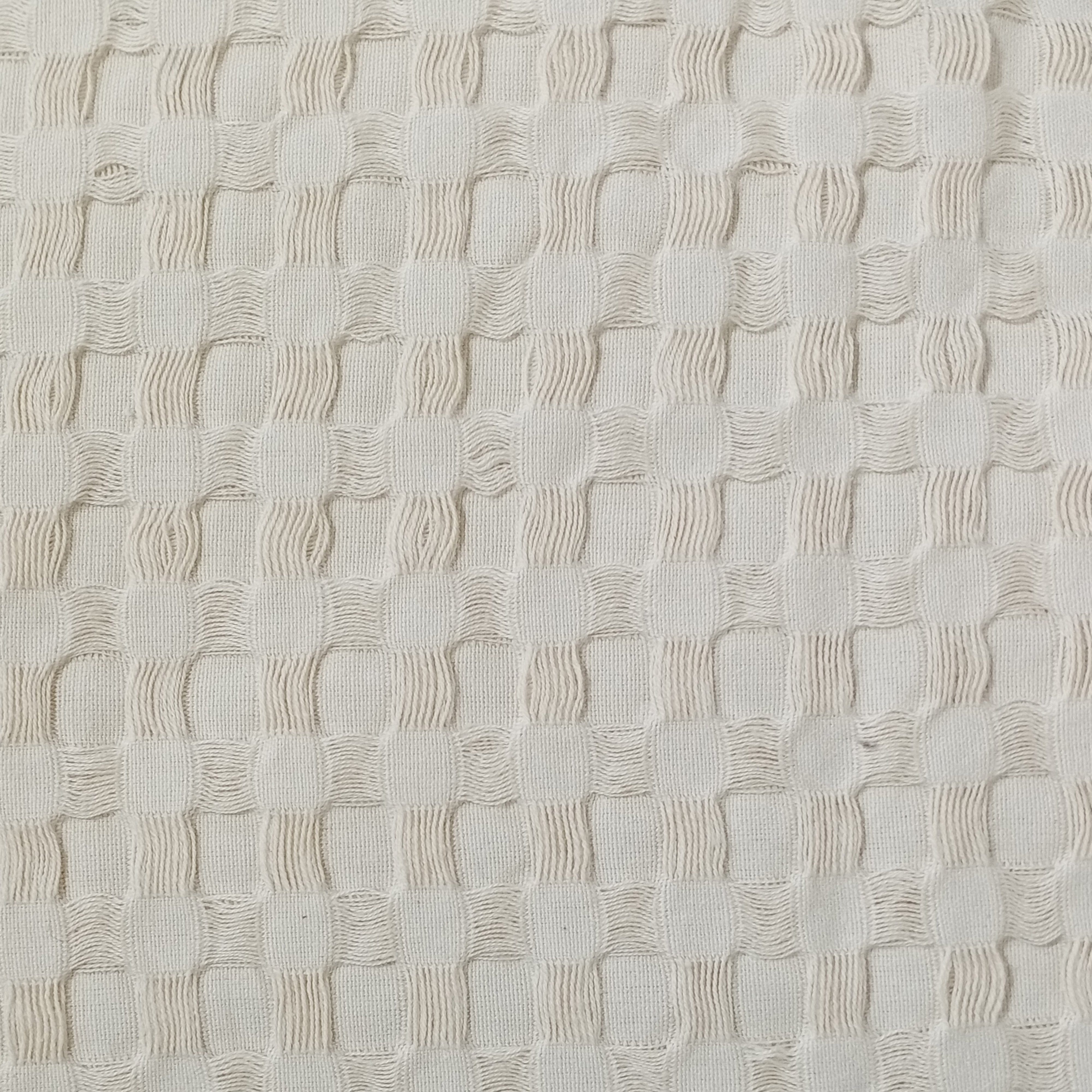 Florian Checked Throw Blanket Natural Bedspread for Sofas Armchairs Sofa Settee Couch Beds & Couches by OLIVIA ROCCO