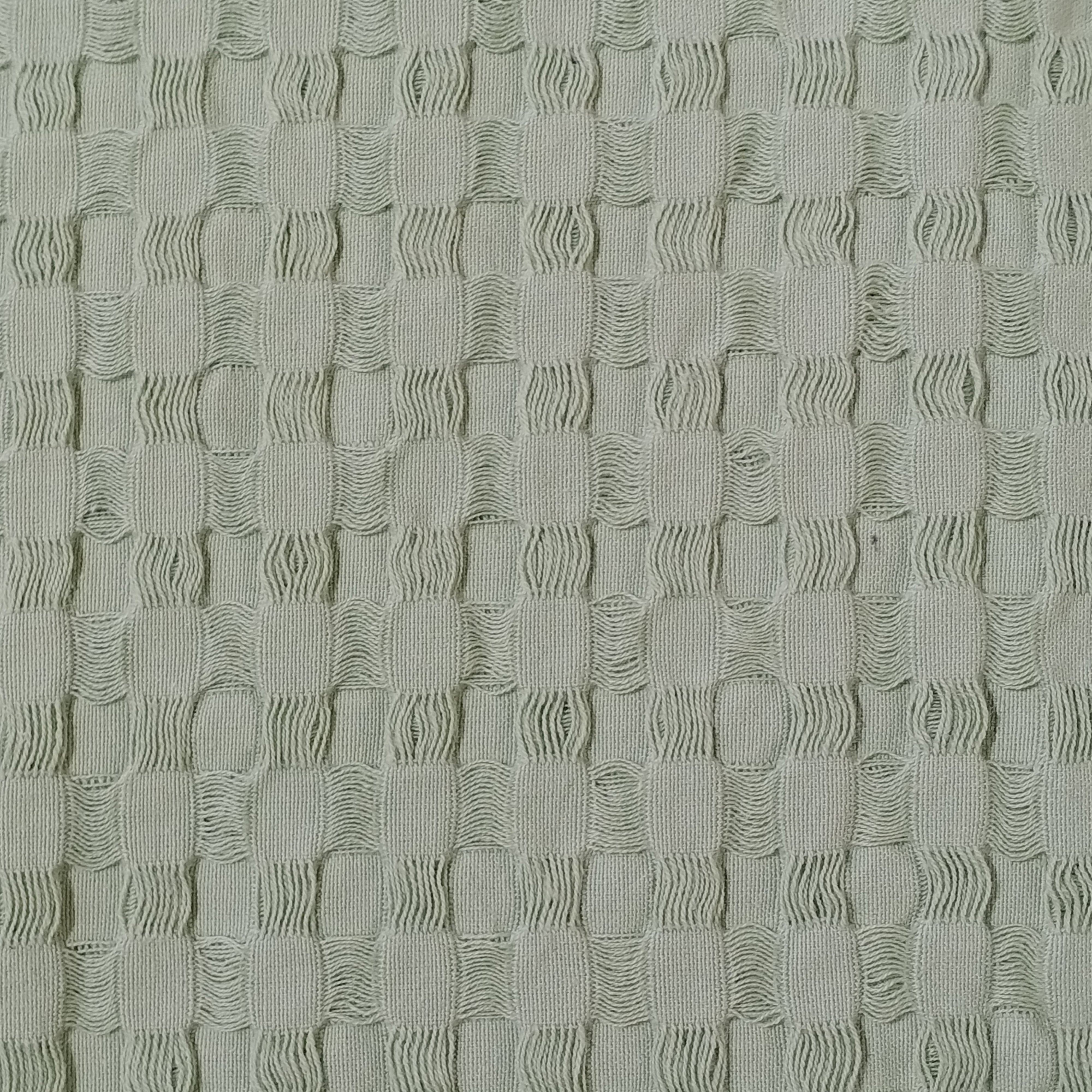 Florian Checked Throw Blanket Sage Green Bedspread for Sofas Armchairs Sofa Settee Couch Beds & Couches by OLIVIA ROCCO