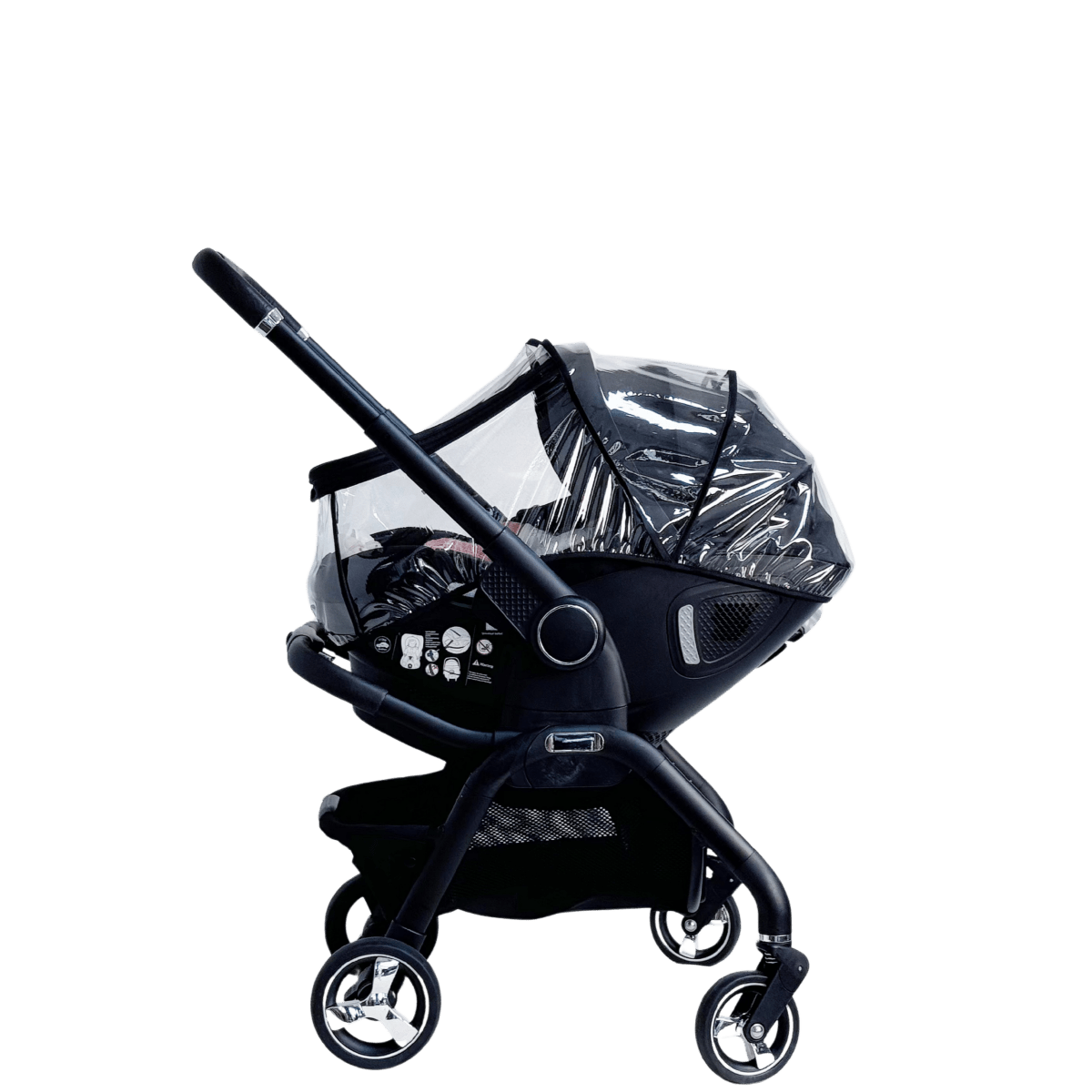 For Your Little One Qubi Infant Car Seat & Stroller 7 Piece Bundle - Eclipse Black