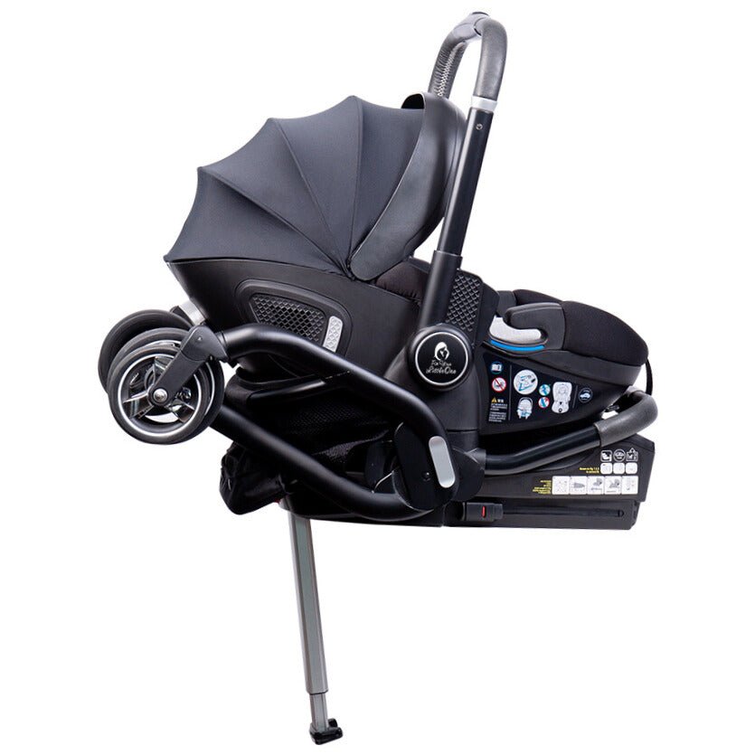 For Your Little One Qubi Infant Car Seat & Stroller 7 Piece Bundle - Eclipse Black