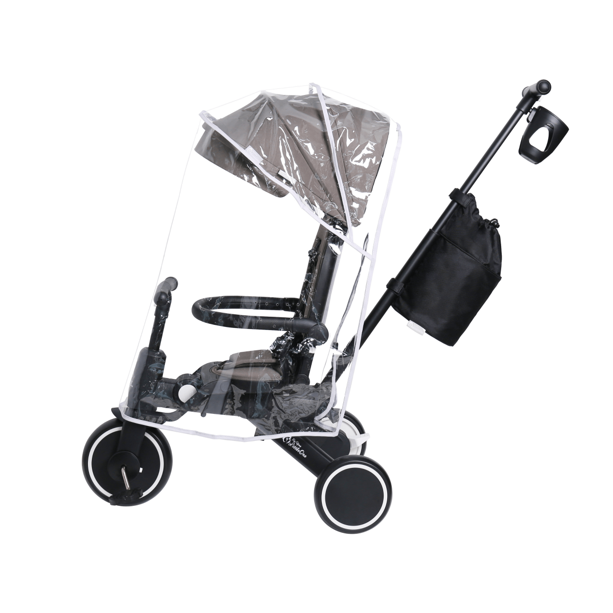 Foryourlittleone Xplor Ultimate 6 in 1 Foldable Trike - Jet Black (10m-5y)