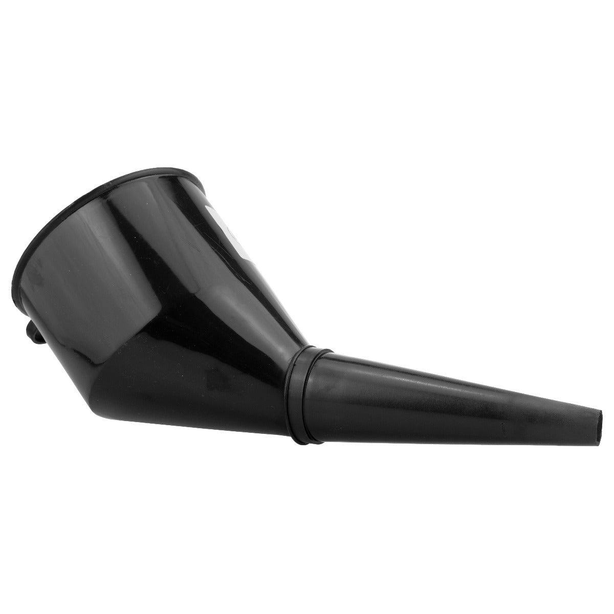 Angled Car Fuel Funnel with Filter, Black