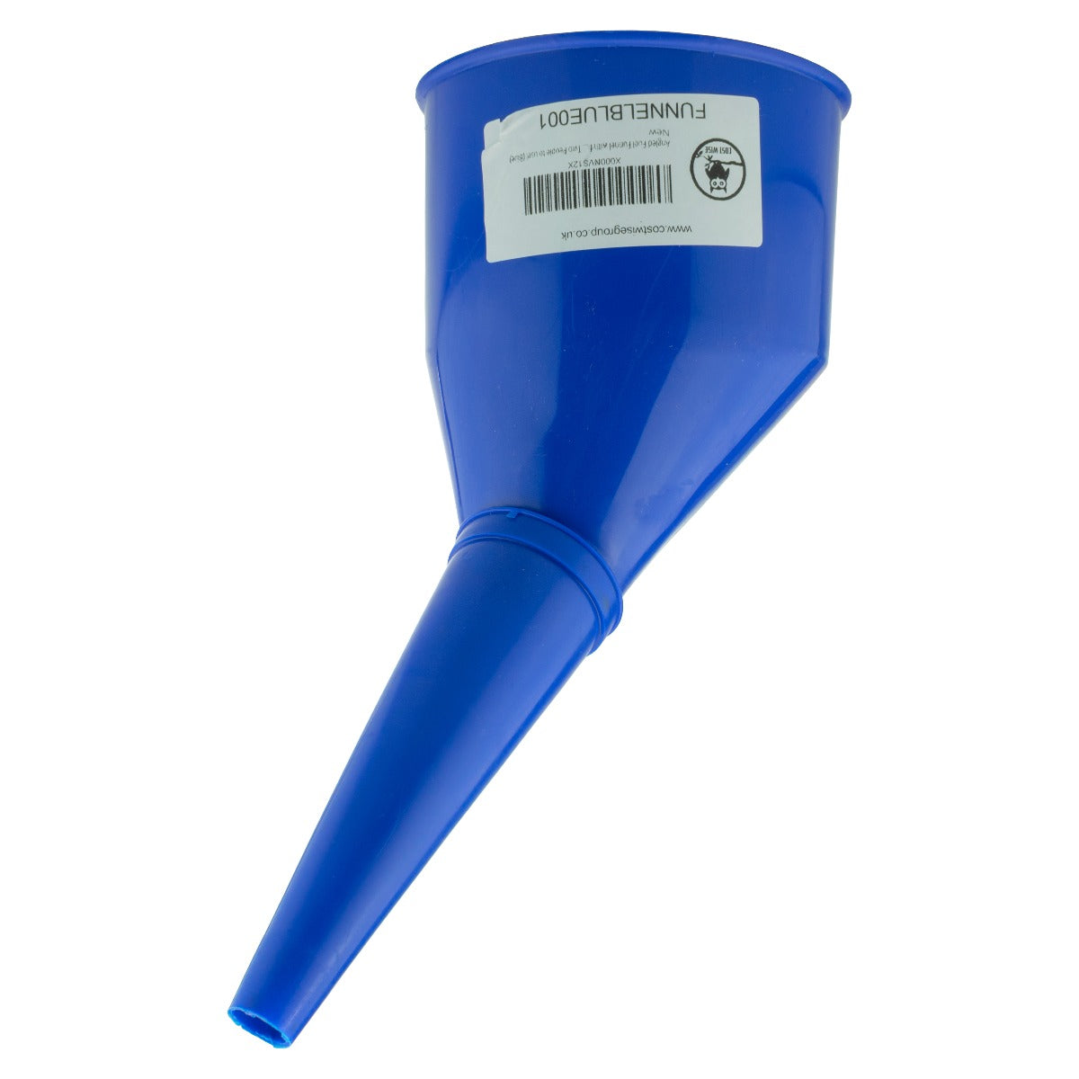 Angled Car Fuel Funnel with Filter, Blue
