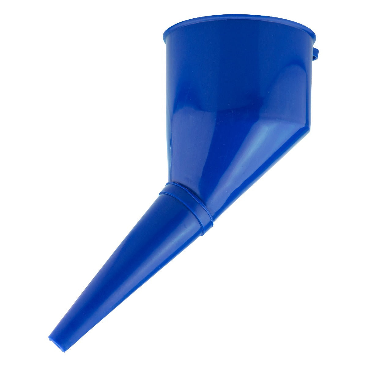 Angled Car Fuel Funnel with Filter, Blue