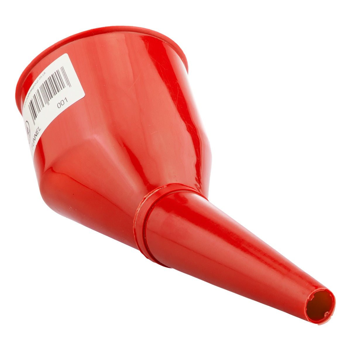 Angled Car Fuel Funnel with Filter, Red