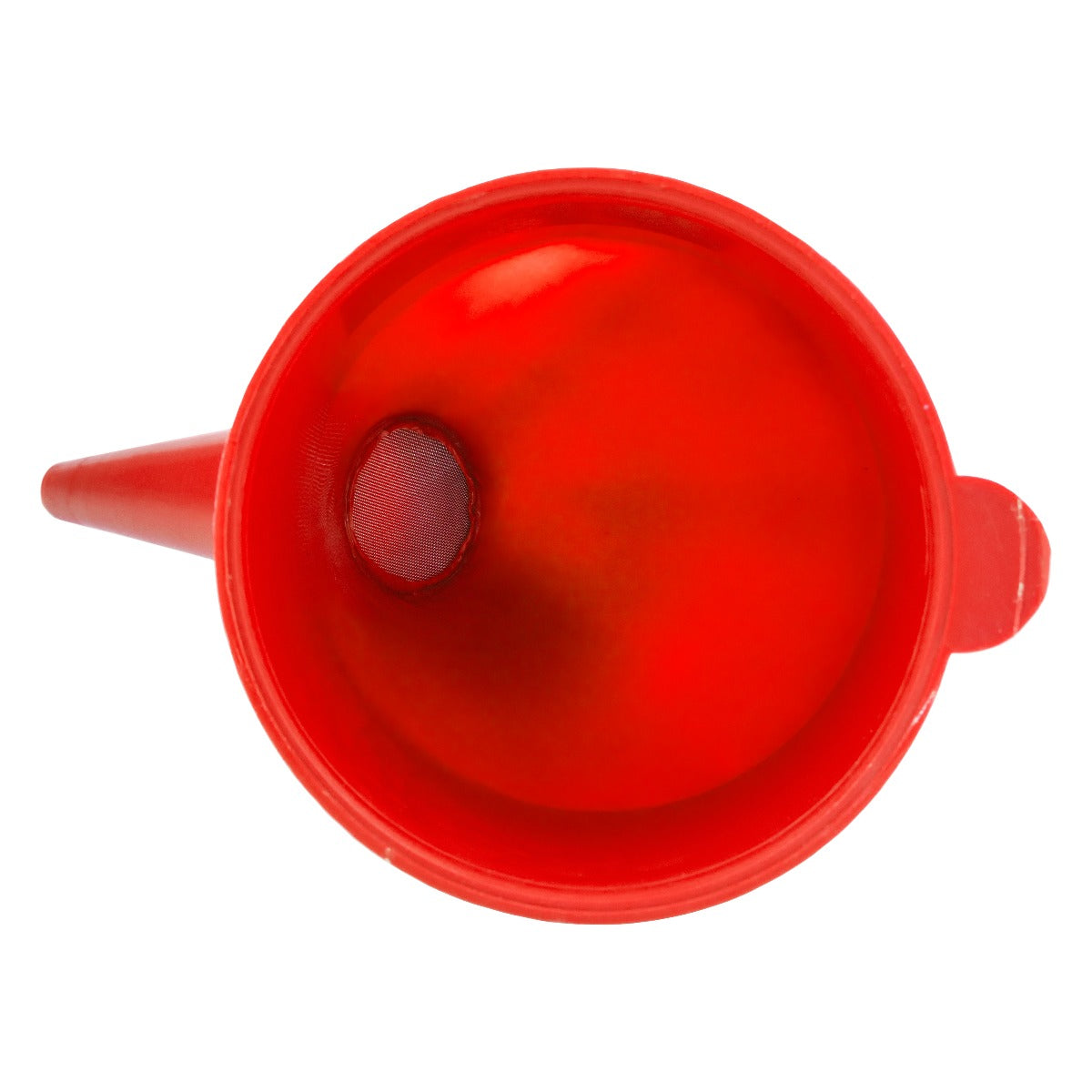 Angled Car Fuel Funnel with Filter, Red