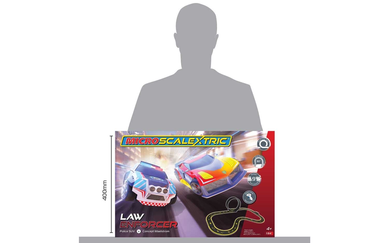 Micro Scalextric G1149M Law Enforcer Mains Powered Car Race Set