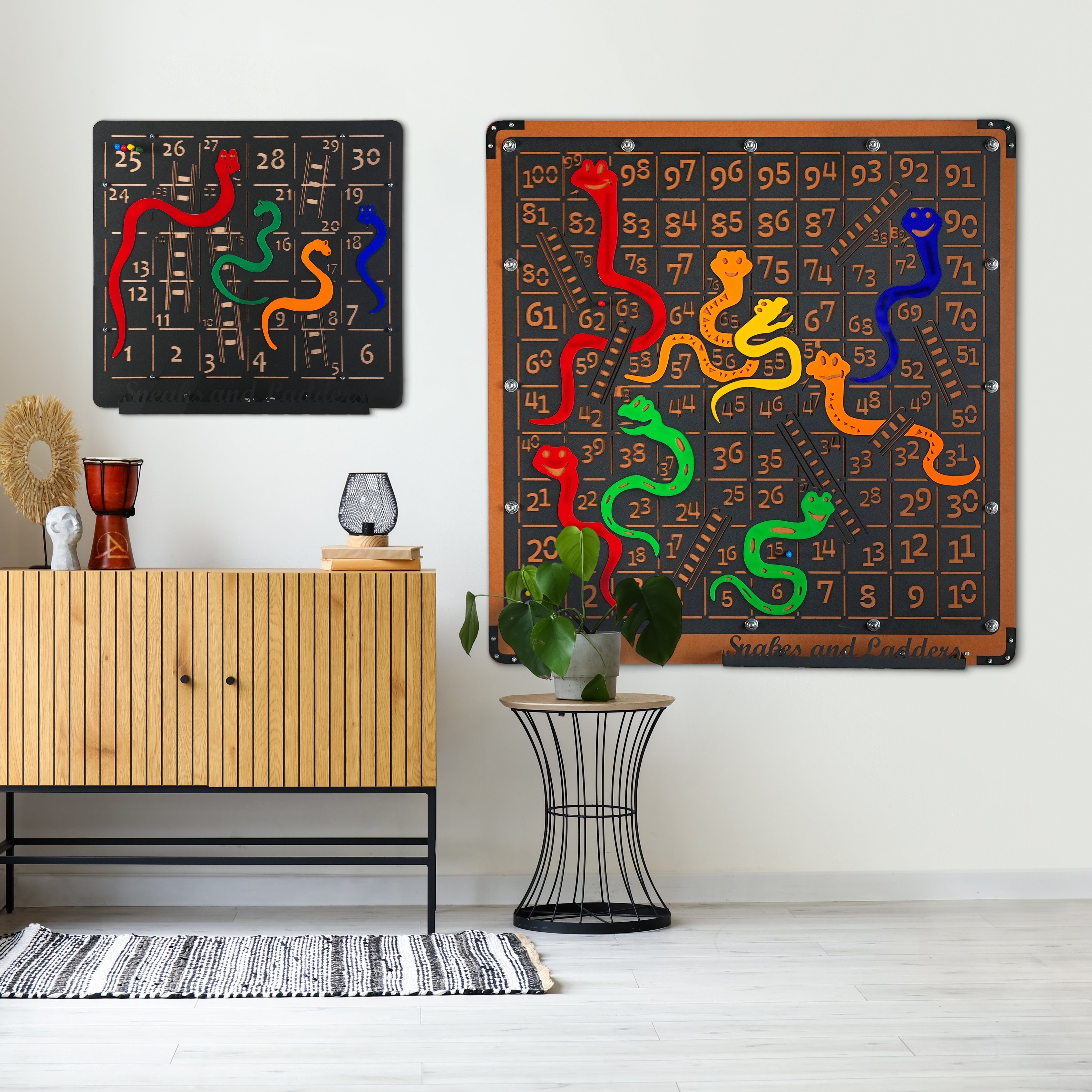 Giant Snakes and Ladders Game Board