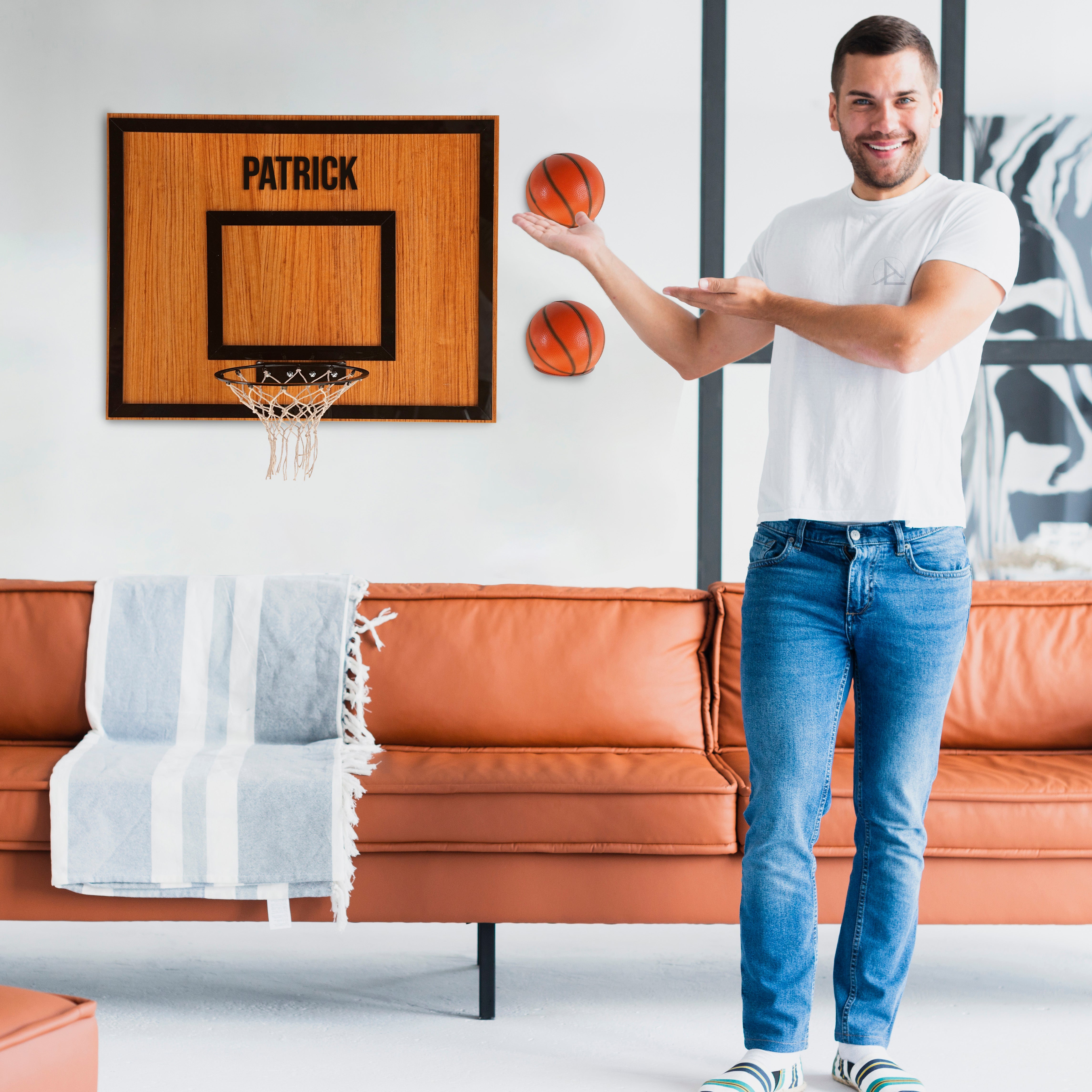 Personalization Wooden Single Hoop  African Walnut