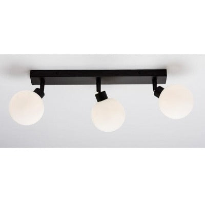 Geo Bar Frosted Glass Triple Spotlight
