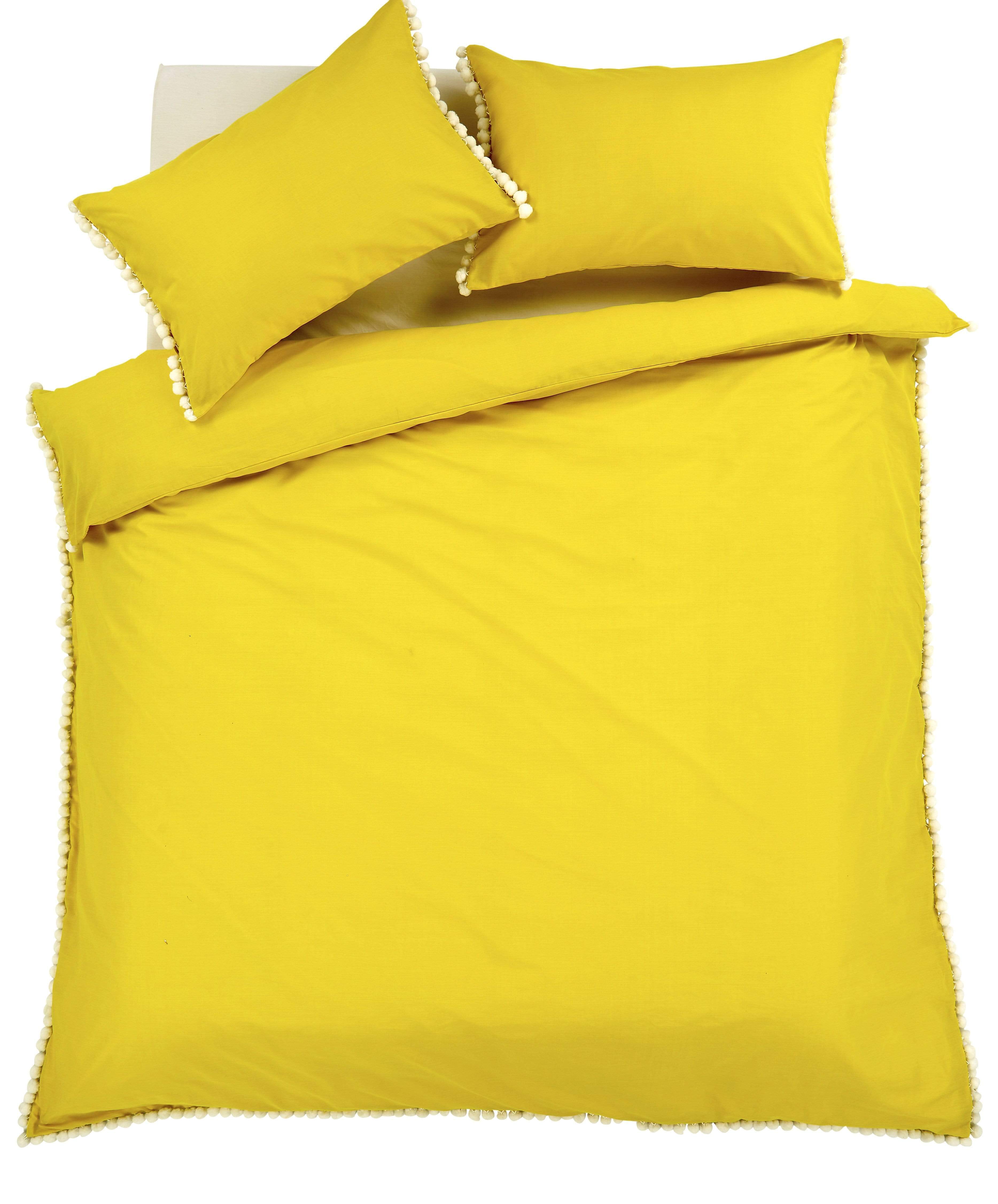 Hand Stitched Pom Pom Cotton Rich Duvet Set Durable Elegant Bedding in Multiple Sizes and Colours Perfect for Master Suites and Guest Rooms by OLIVIA ROCCO