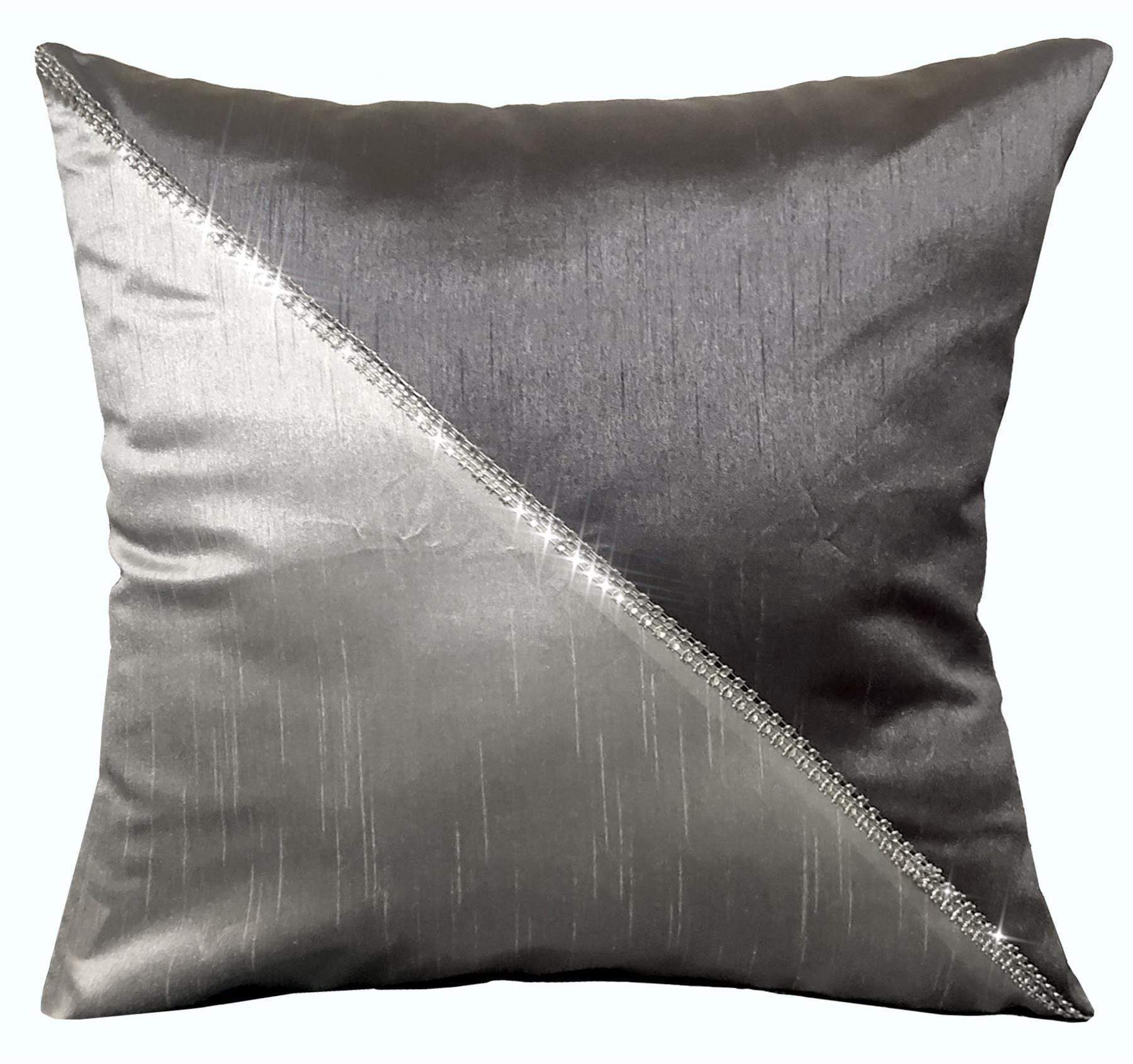 Haveli Luxury Faux Silk Room Darkening Curtains with Glitz Detailing, Ring Top Eyelet Design for Bedroom and Living Room Multiple Sizes and Colors Available by OLIVIA ROCCO