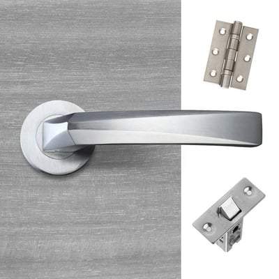 Hercules Satin Chrome Handle Hardware Pack Privacy