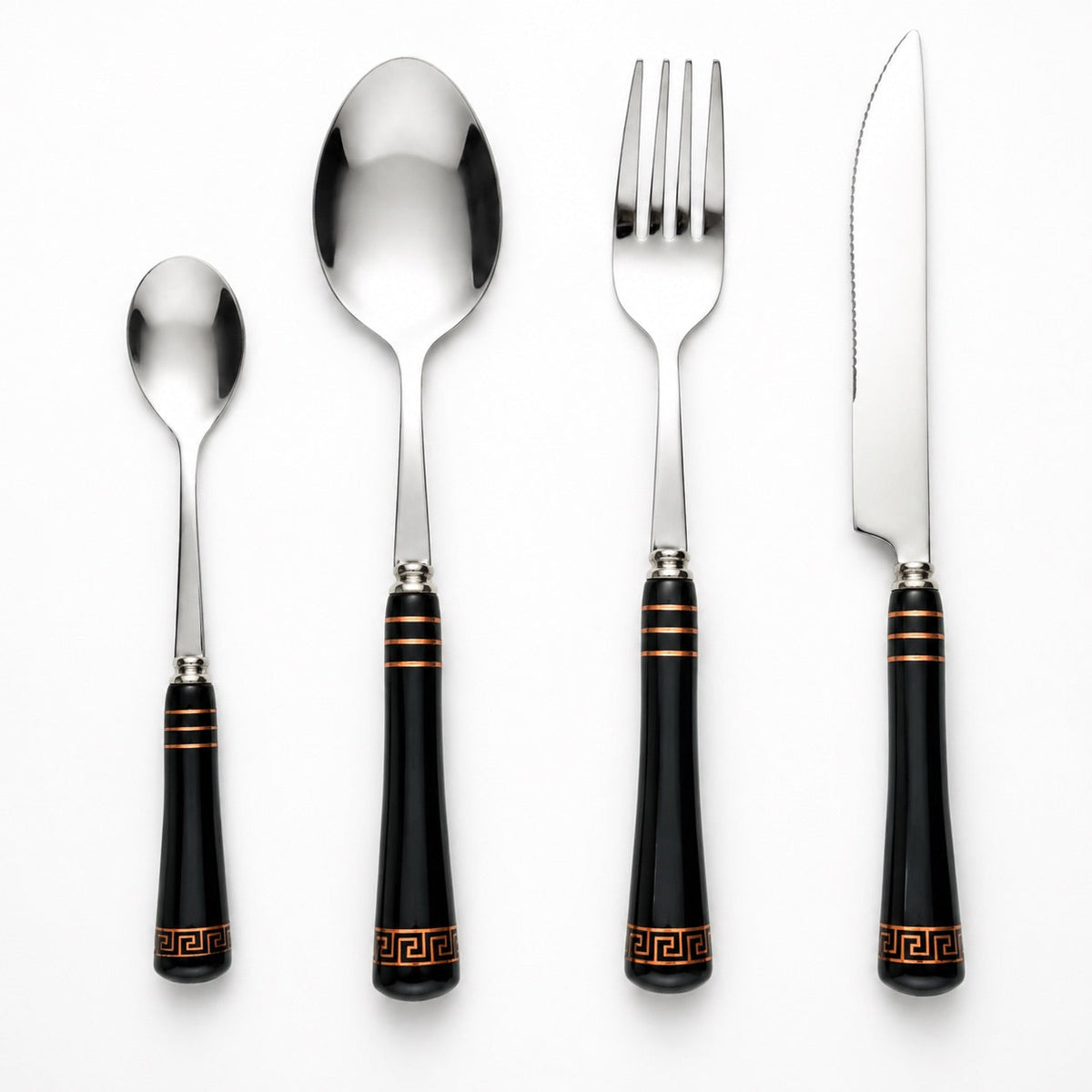 Heritage Gold 16-Piece Cutlery Set – Black