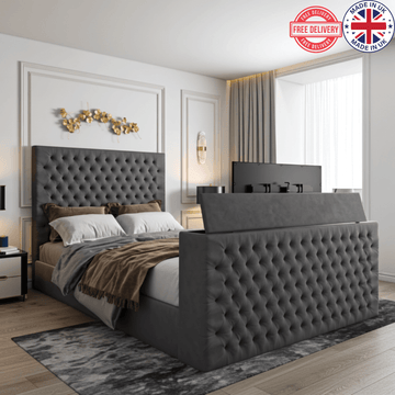 Wilton Chesterfield Upholstered Electric Tv Bed Frame