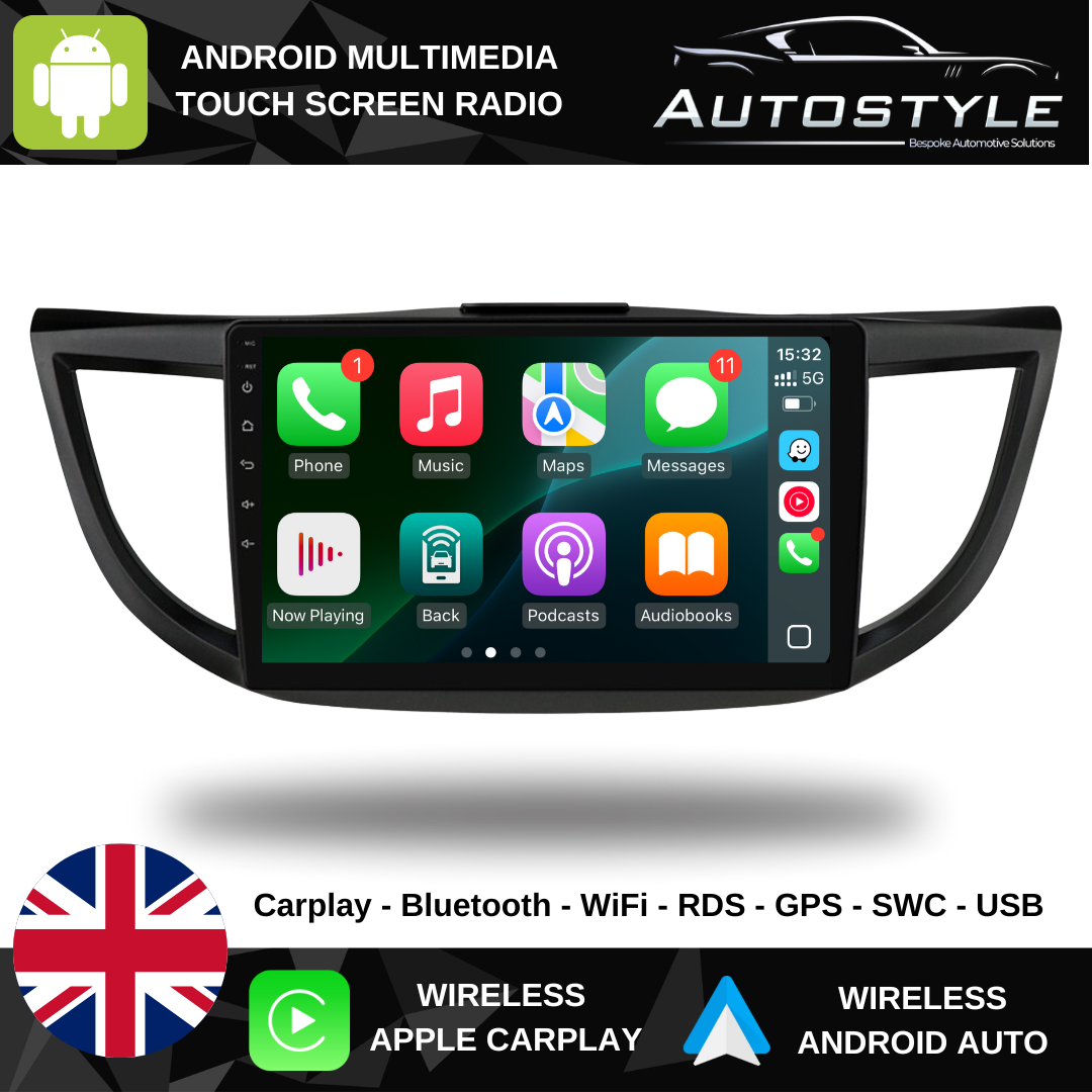 Honda CRV Apple Carplay / Android Auto 10" Stereo Upgrade 2011-18