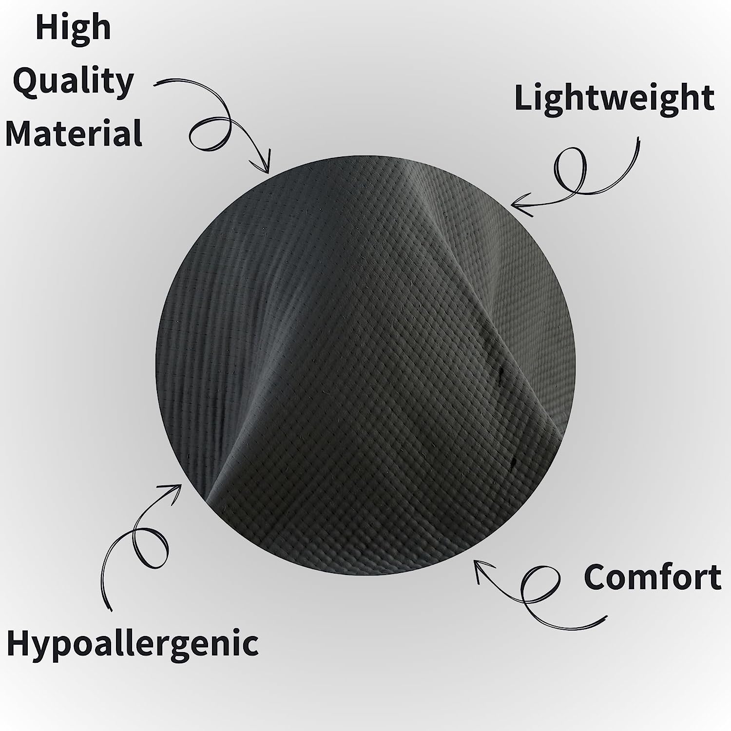 Hotel Collection 240 x 260 cm Quilted Bedspread in Sustainable Cotton Soft and Durable White and Grey Bedding for Elegant Bedroom Decor by OLIVIA ROCCO