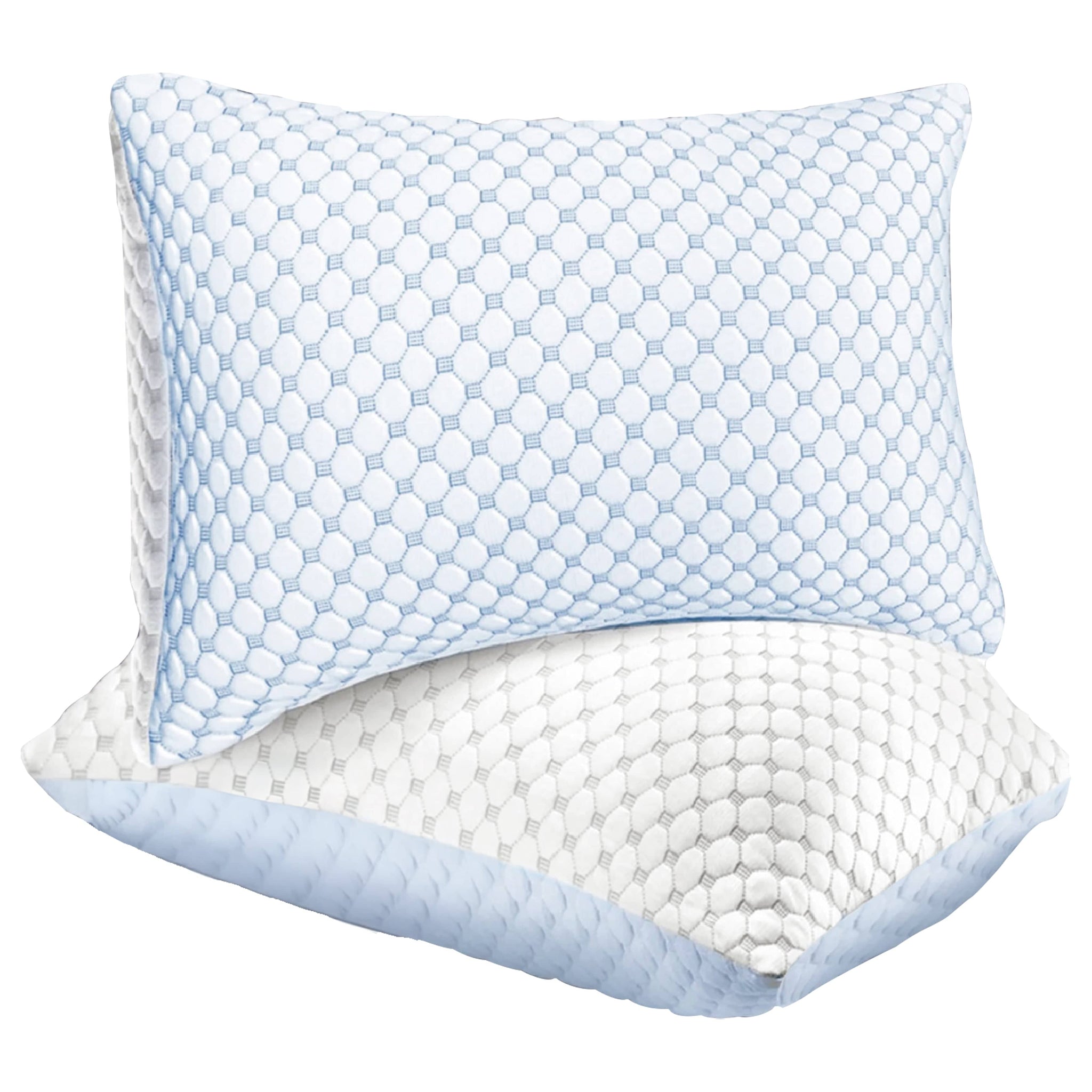 Ice Cool Unique Hypoallergenic Cooling Memory Foam Pillow for Nightlong Comfort and Breathable Sleep Support by OLIVIA ROCCO