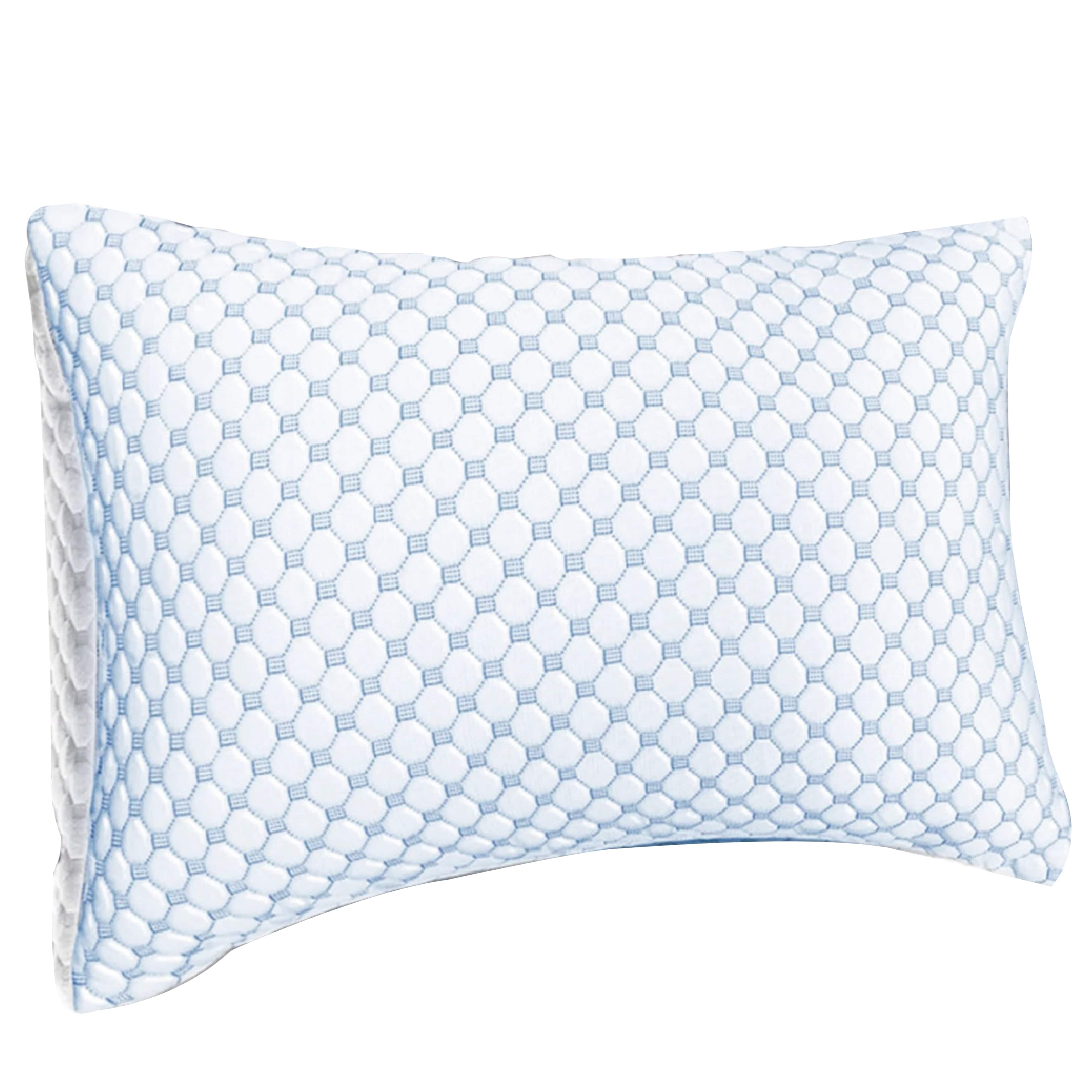 Ice Cool Unique Hypoallergenic Cooling Memory Foam Pillow for Nightlong Comfort and Breathable Sleep Support by OLIVIA ROCCO
