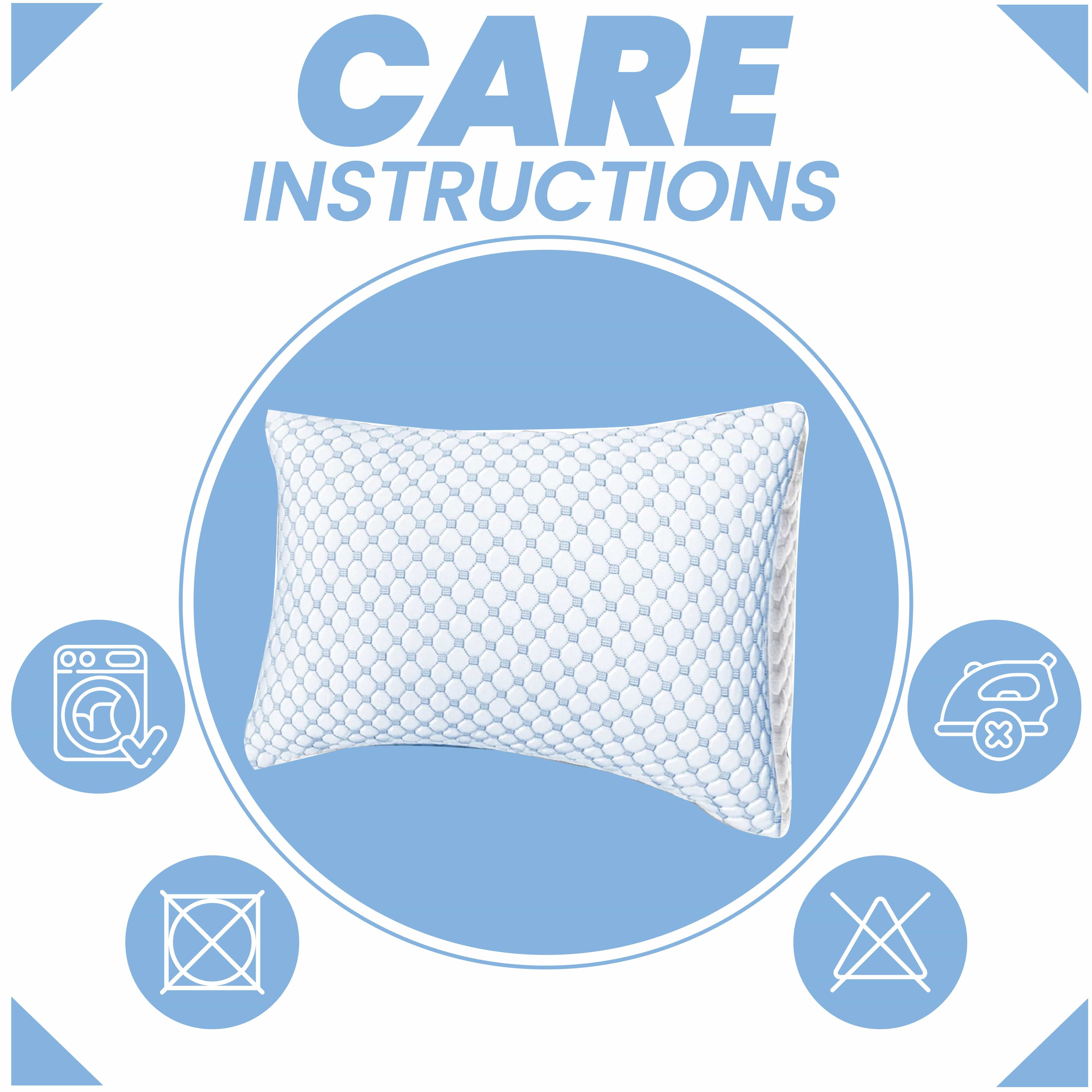 Ice Cool Unique Hypoallergenic Cooling Memory Foam Pillow for Nightlong Comfort and Breathable Sleep Support by OLIVIA ROCCO