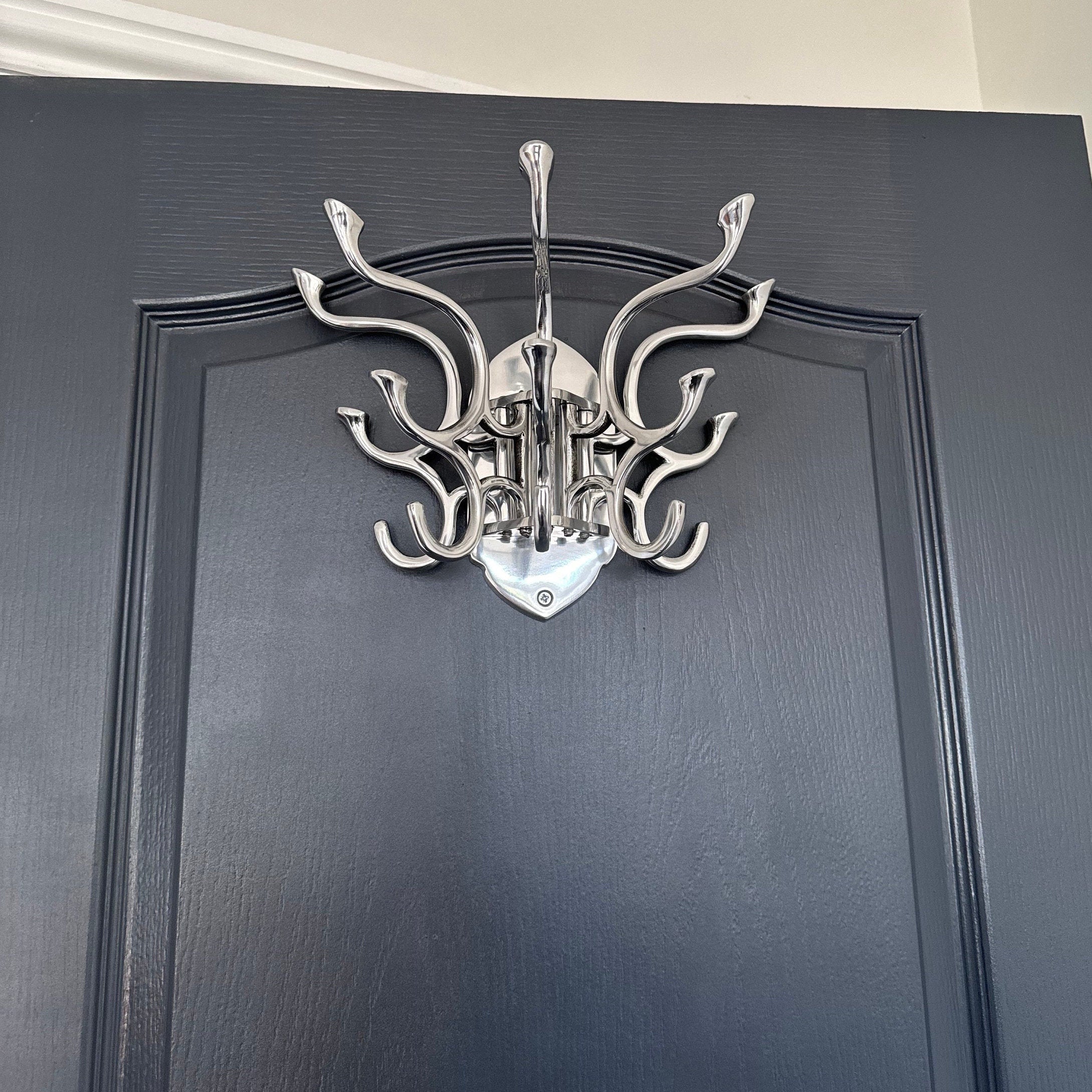 Metal Swivel Coat Rack - Polished Chrome Finish - Rustic - Handmade - Vintage Style | Art Deco