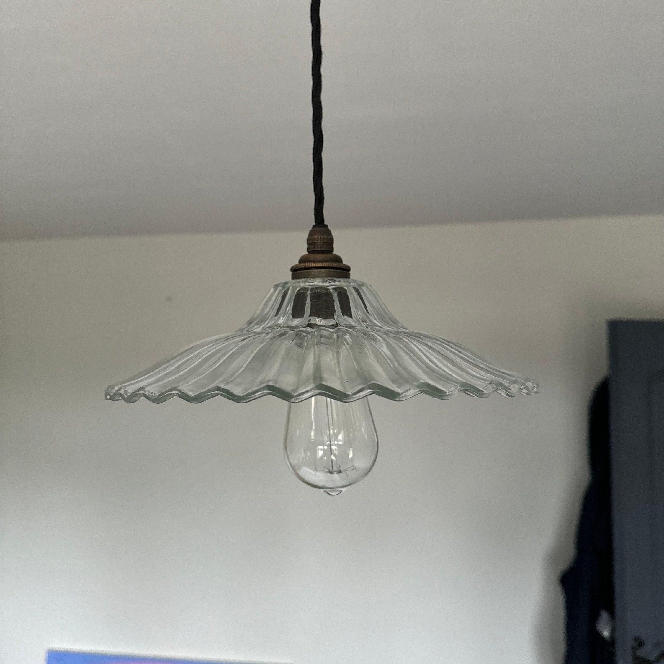 Lenwade ~ Prismatic Glass Shade Light Pendant Set