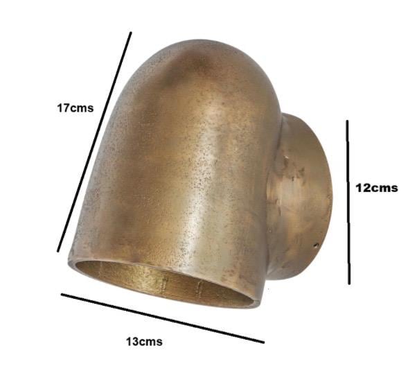 Hopton - Anitque Brass Mast Down Light Solid Cast Wall Sconce